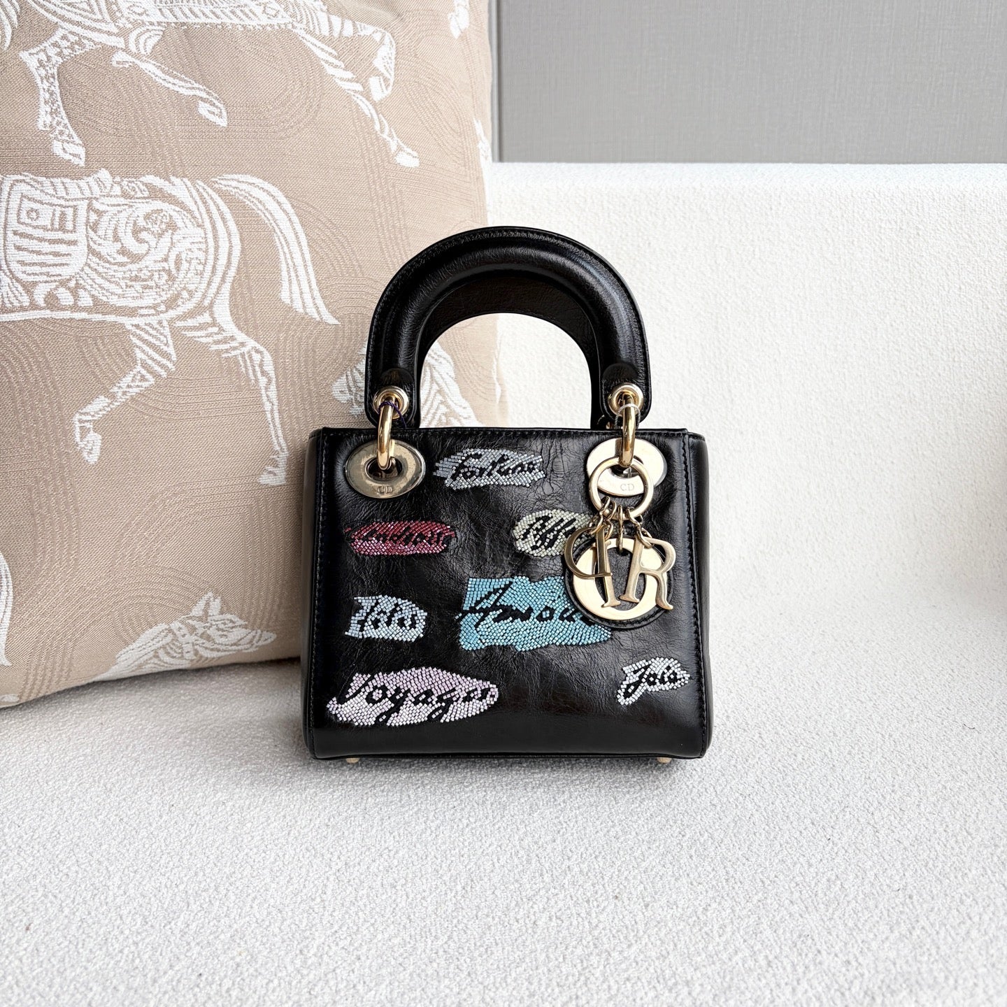 Dior - Lady Dior Mini - Leather - Black - (mini)