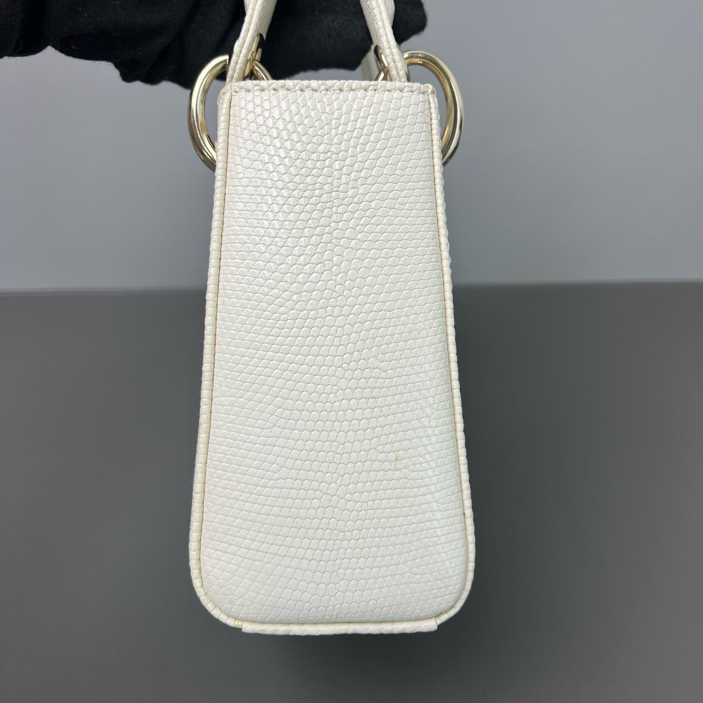 Dior - Lady Dior Mini - Lizard skin - White - (mini)