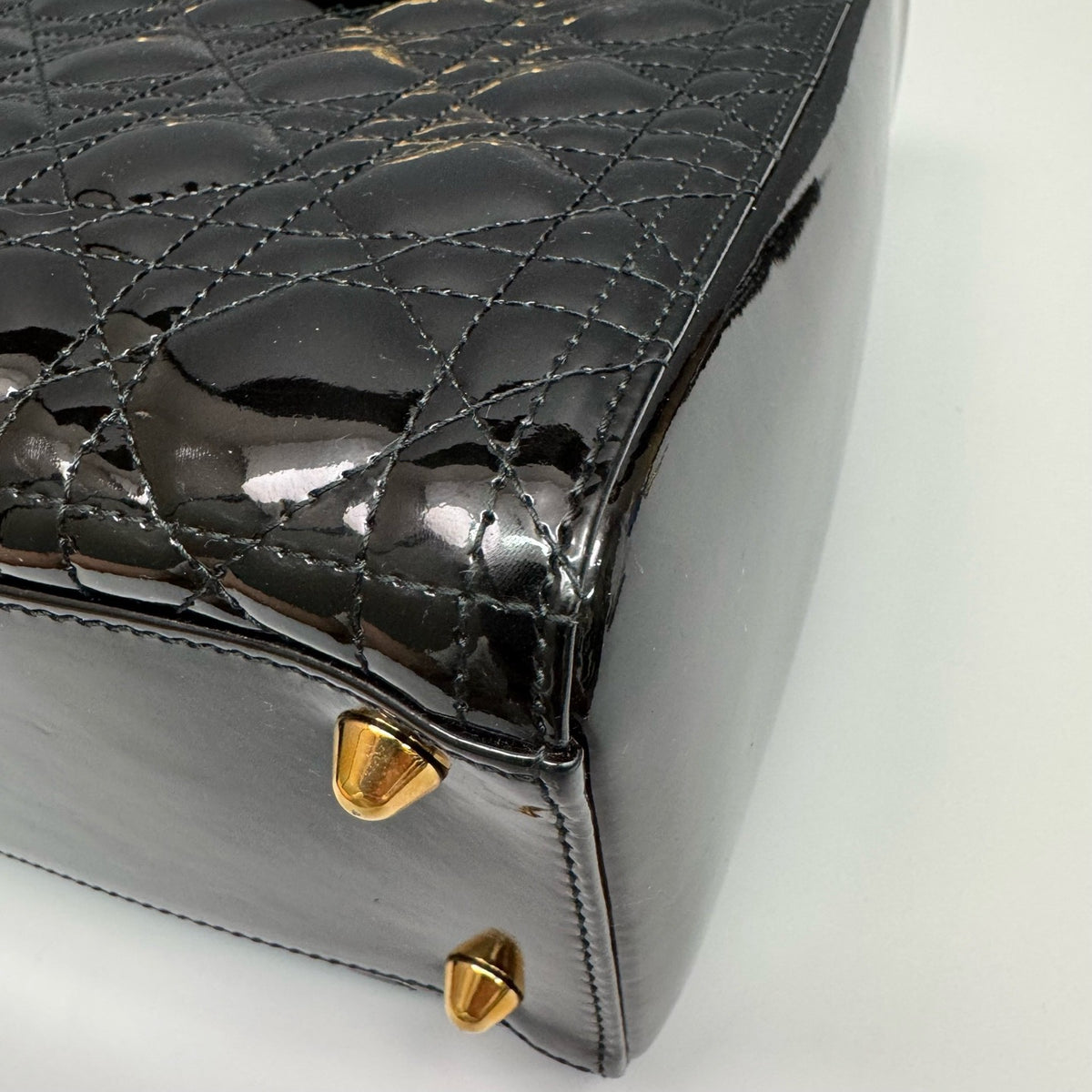Dior - Lady Dior - Patent leather - Black - (Large)