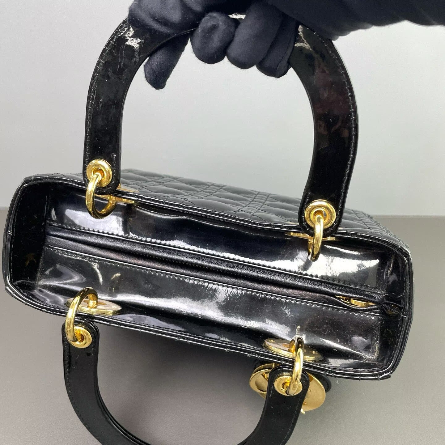 Dior - Lady Dior - Patent leather - Black - (medium)