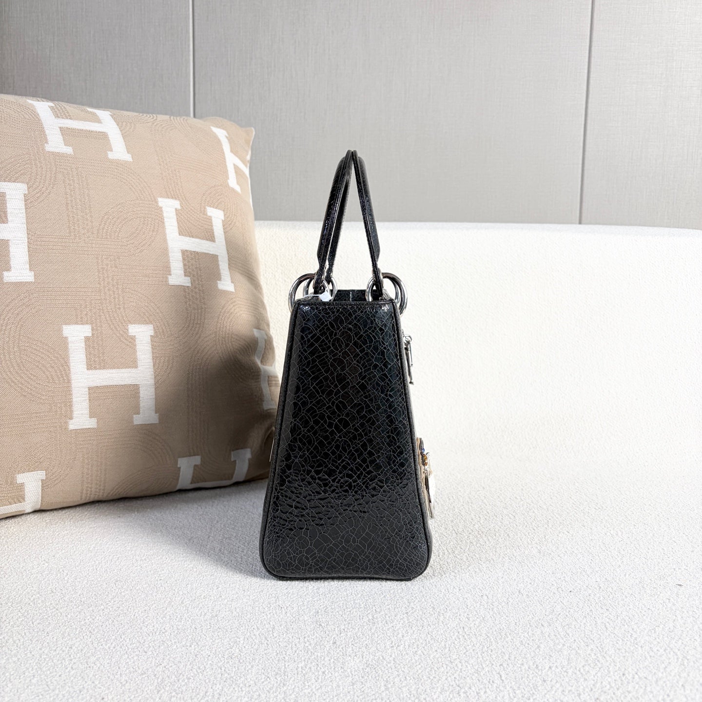 Dior - Lady Dior - Patent leather - Black - (Medium)