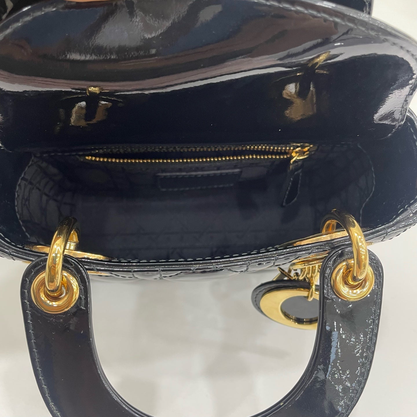Dior - Lady Dior - Patent leather - Black - (mini)