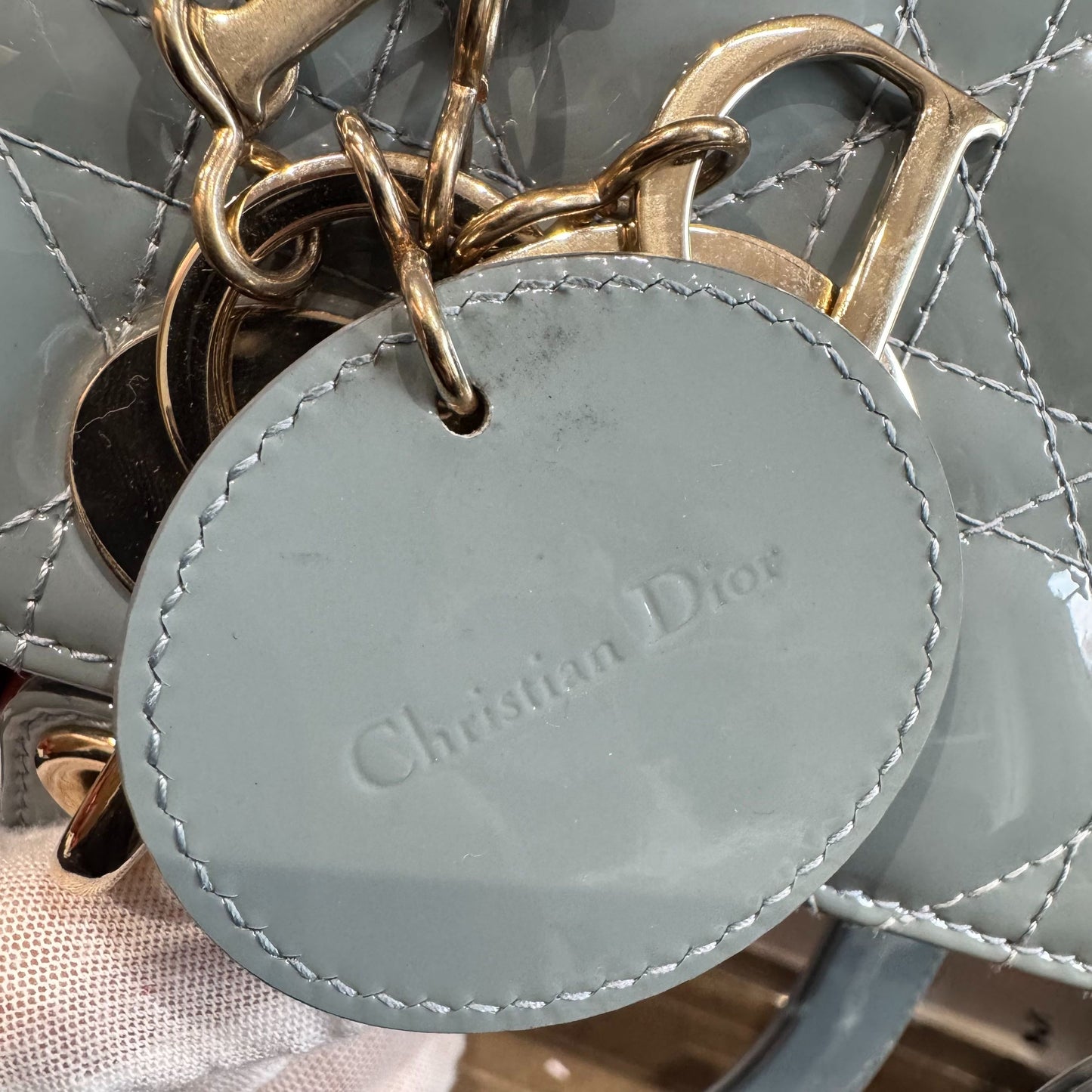 Dior - Lady Dior - Patent leather - Grey - (mini)