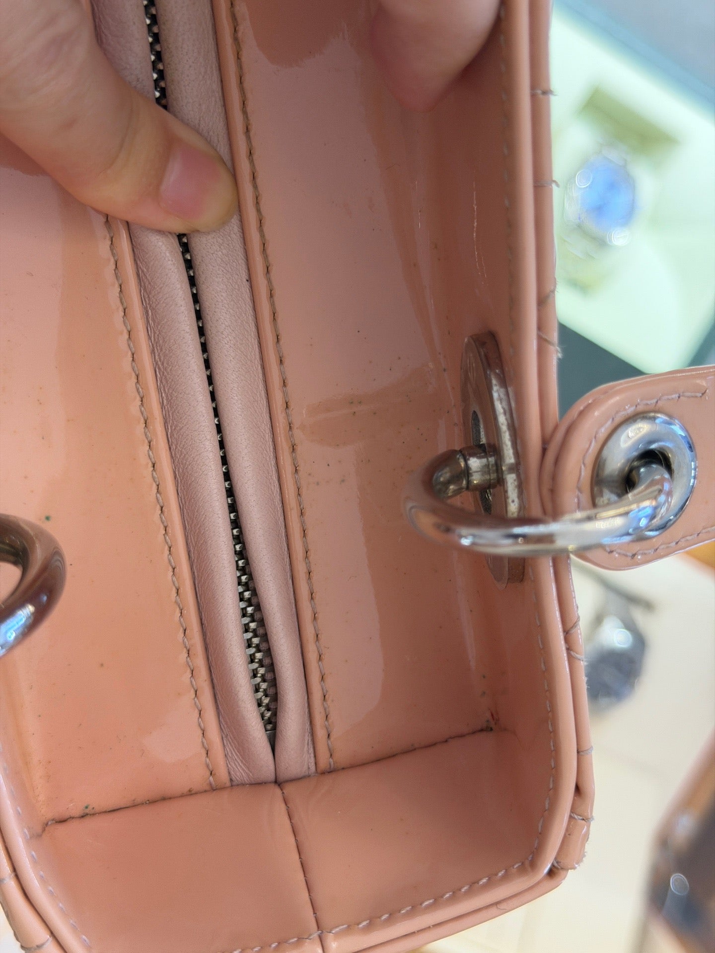 Dior - Lady Dior - Patent leather - Pink - (medium)