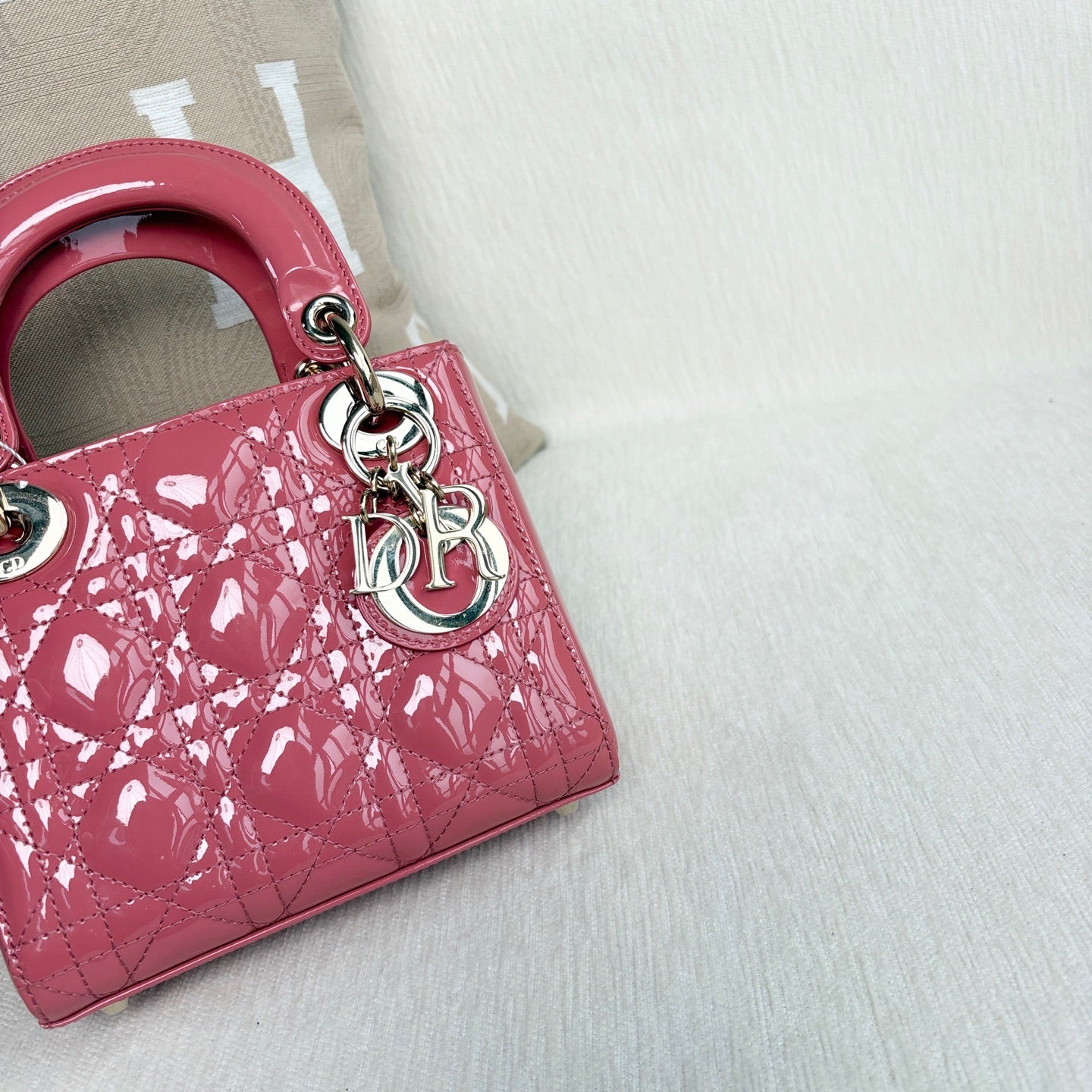 Dior - Lady Dior - Patent leather - Pink - (mini)