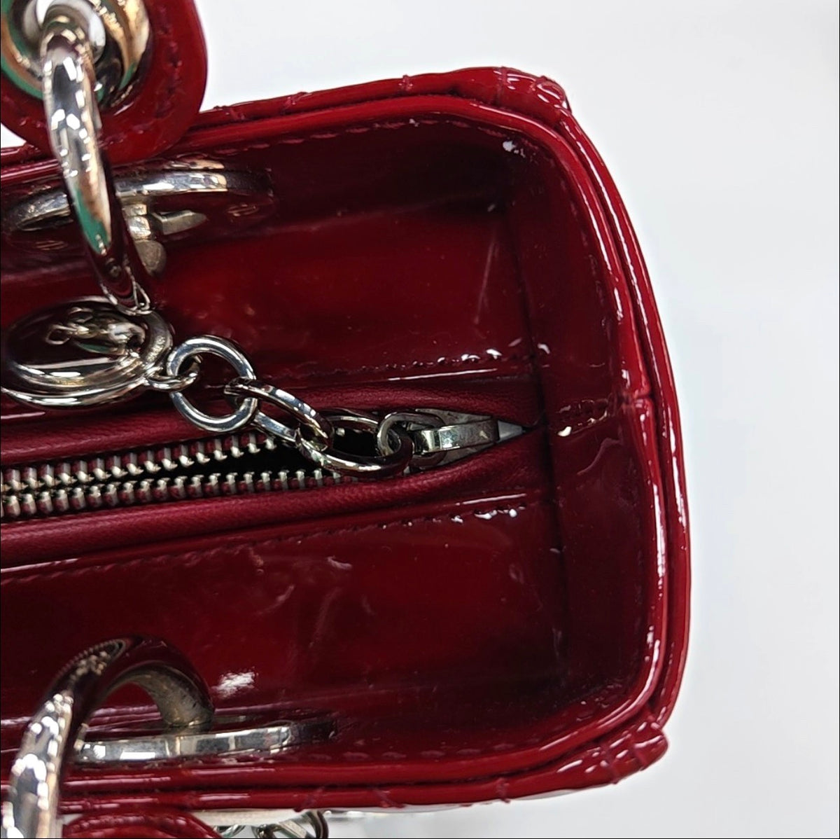 Dior - Lady Dior - Patent leather - Red - (Medium)