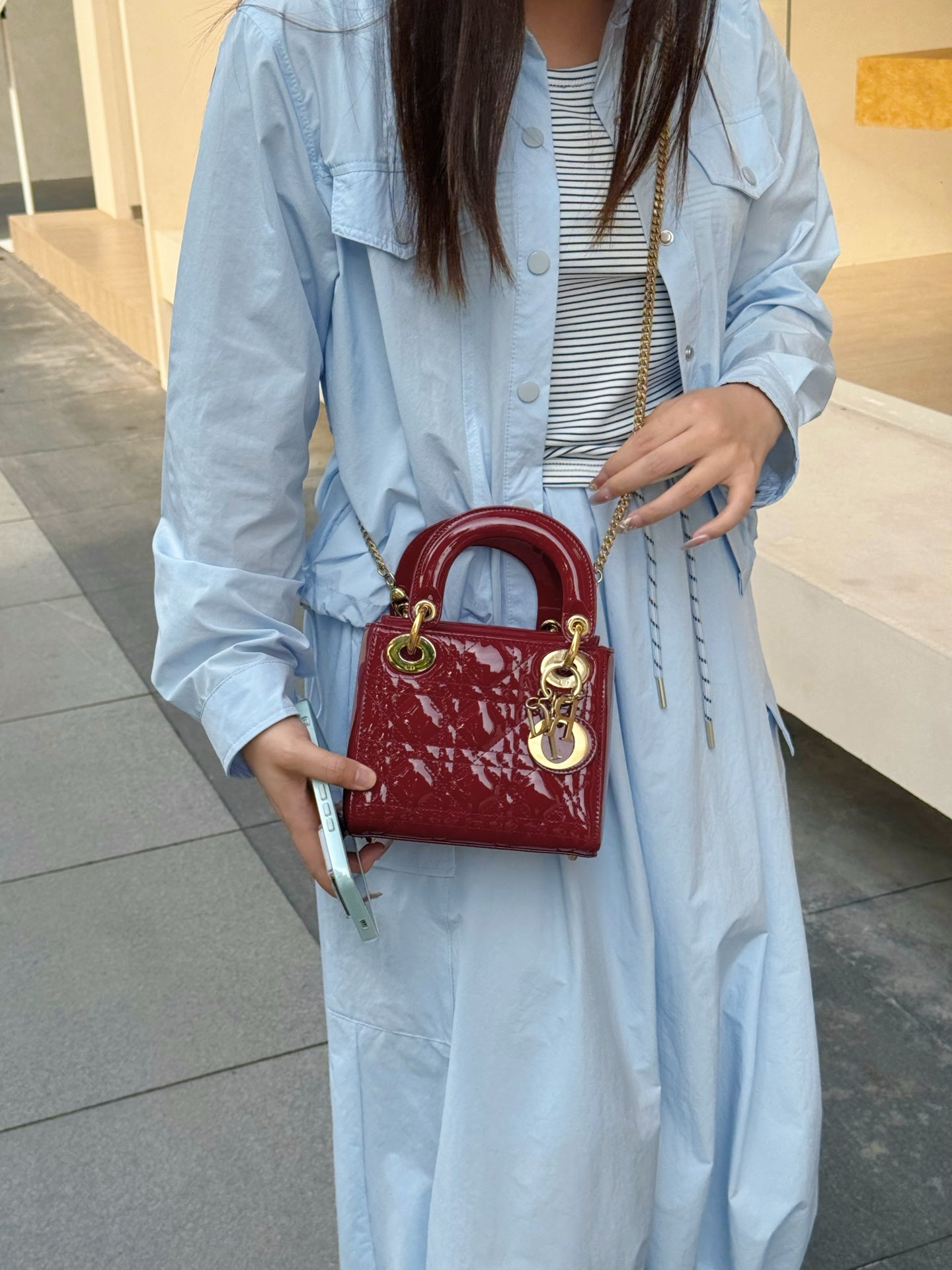 Dior - Lady Dior - Patent leather - Red - (mini)