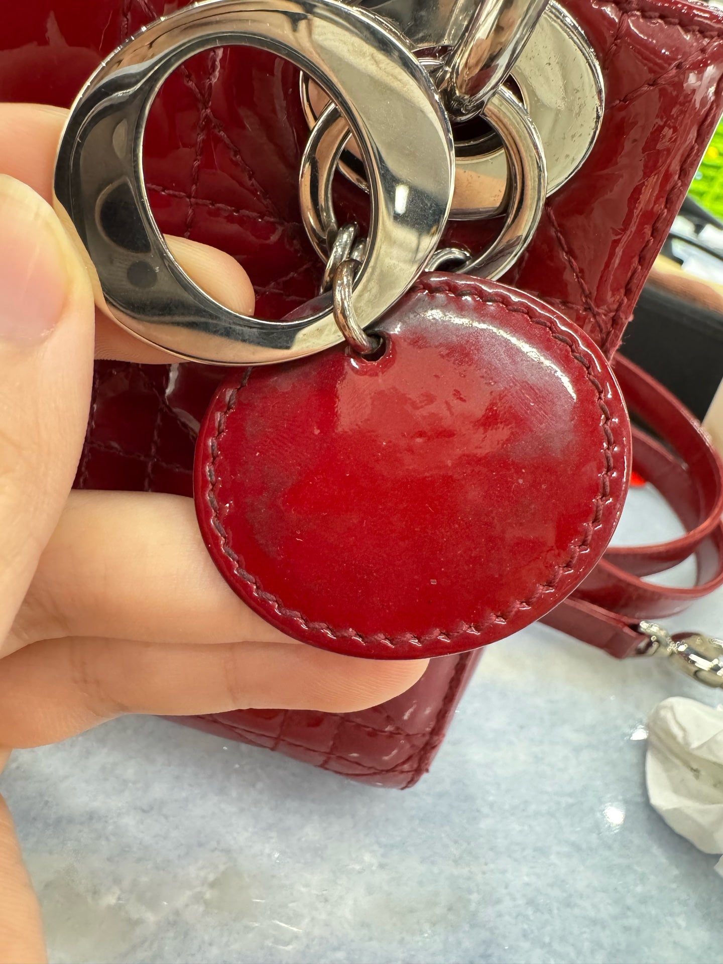 Dior - Lady Dior - Patent leather - Red - (mini)
