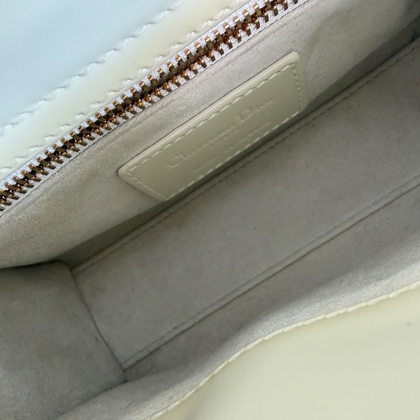 Dior - Lady Dior - Patent leather - White - (mini)