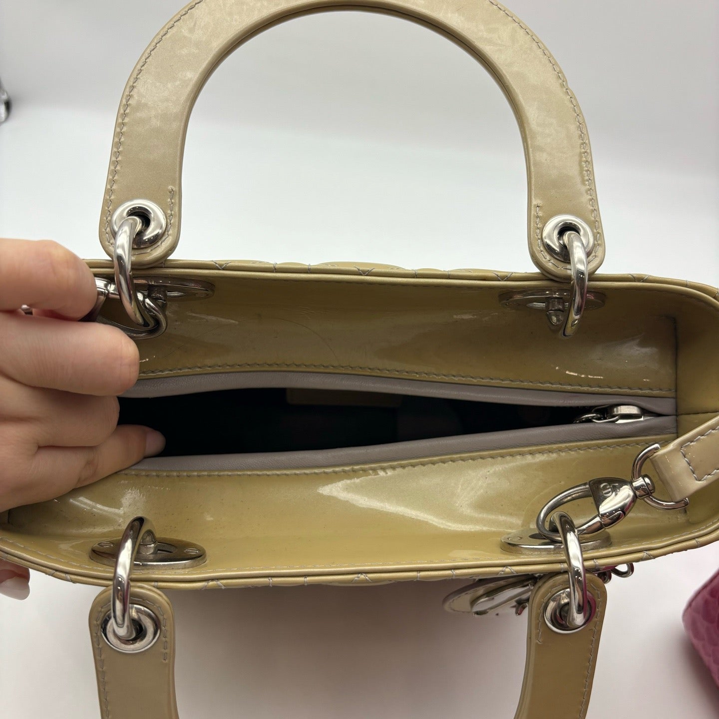 Dior - Lady Dior - Patent leather - Yellow - (medium)