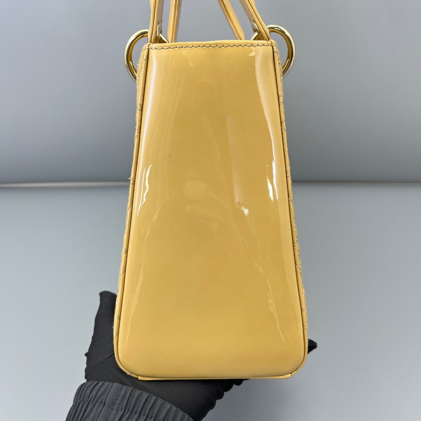 Dior - Lady Dior - Patent leather - Yellow - (Medium)