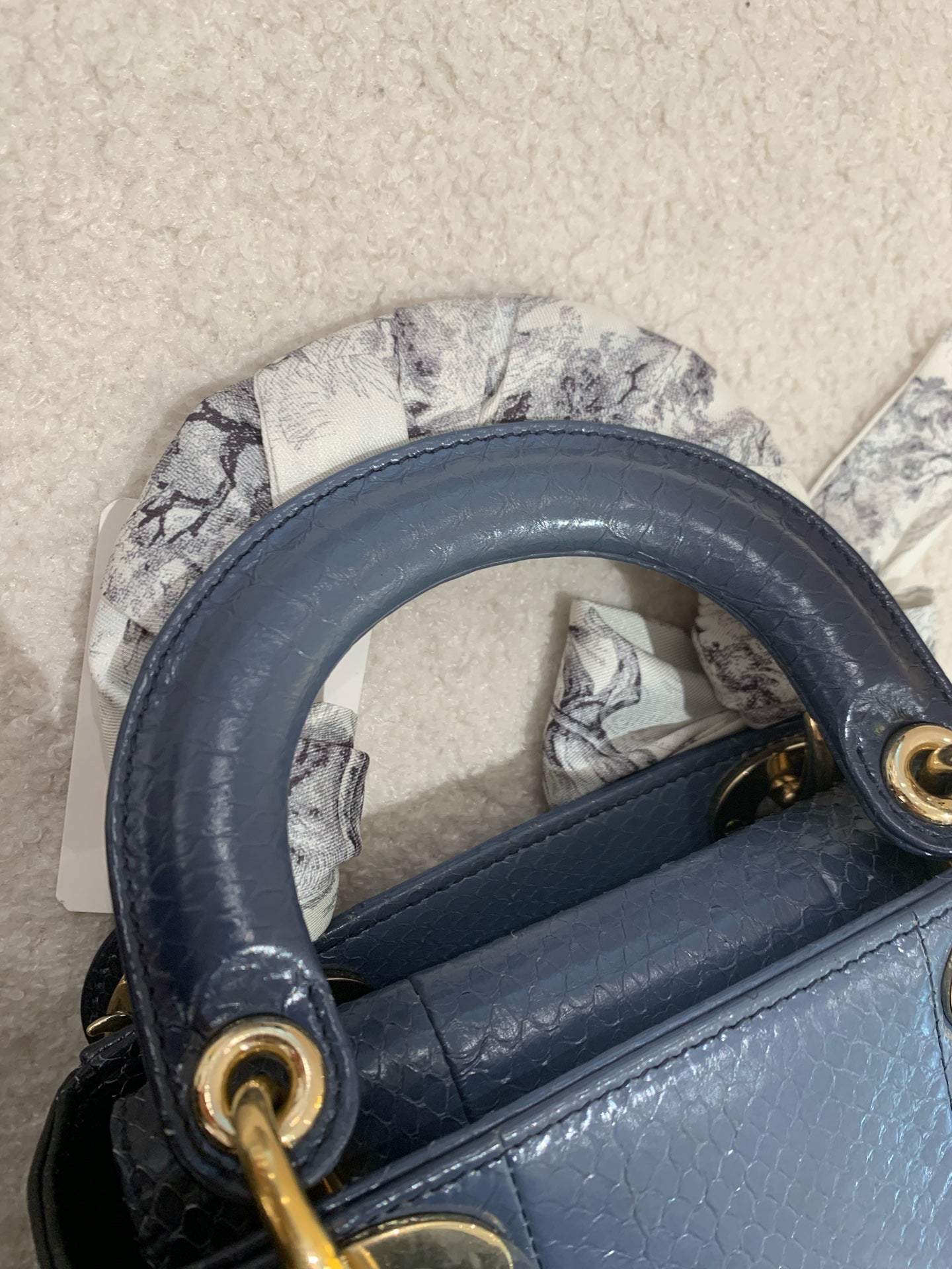 Dior - Lady Dior - Python skin - Gradient Blue - (Mini)