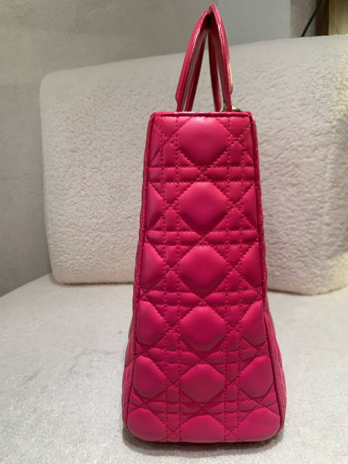 Dior - Lady Dior Tote - Lambskin leather - Pink - (Large)