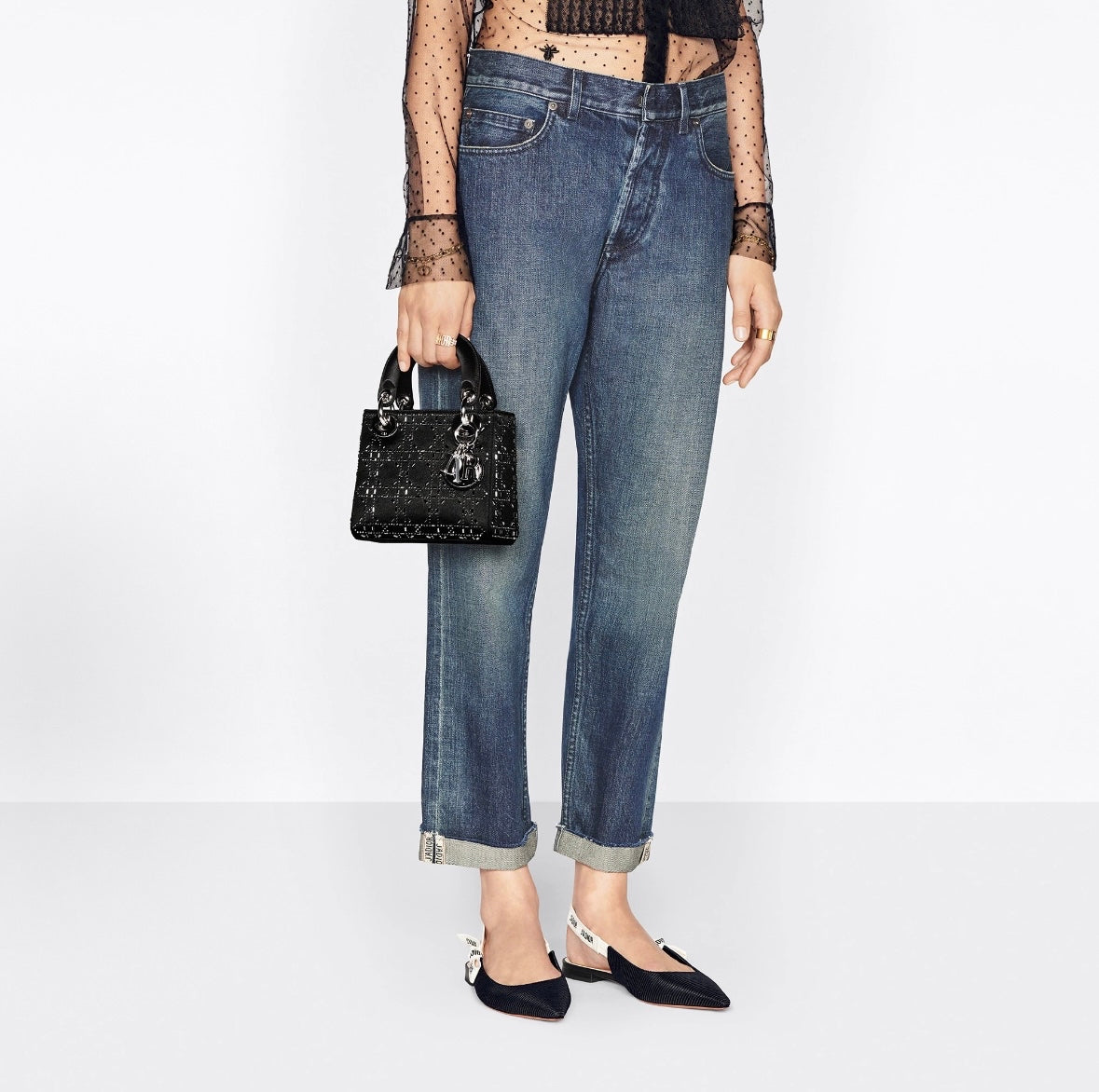 Dior - Lady Dior - Velvet - Black - (Small)