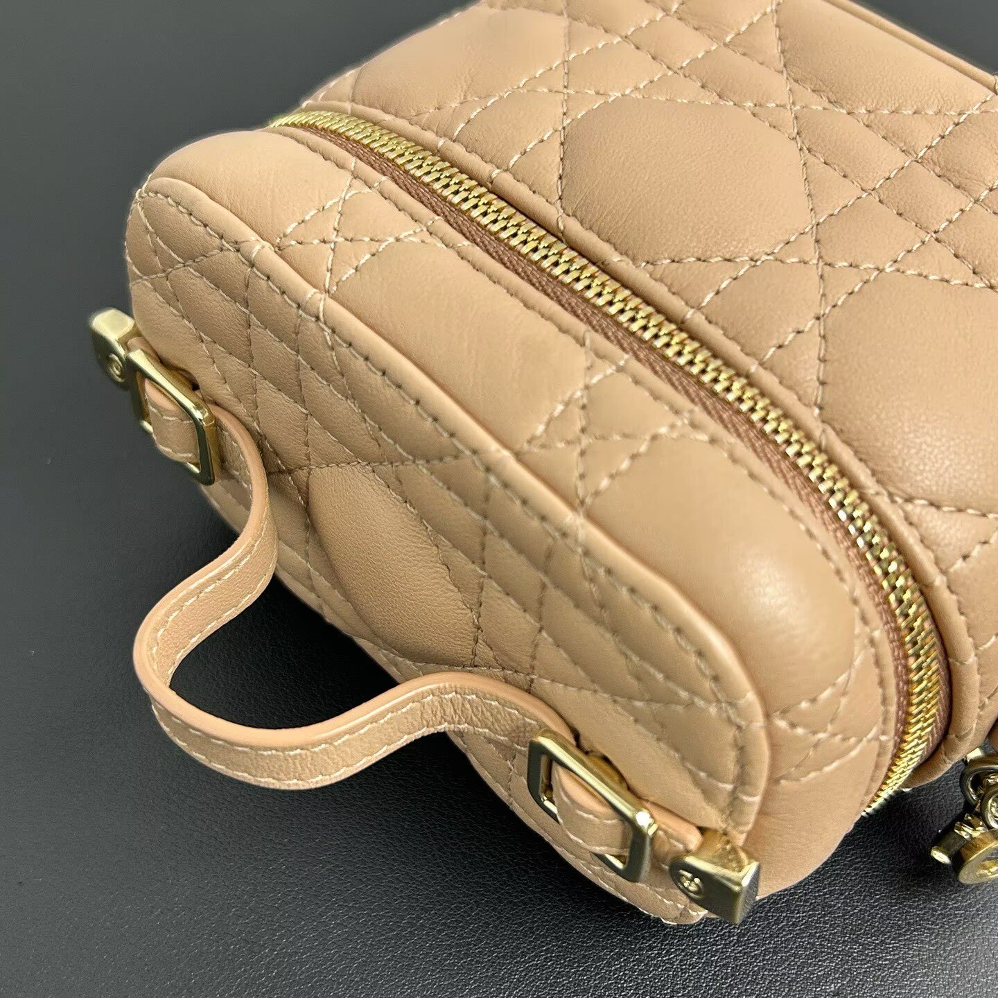 Dior - Lady Vanity - Lambskin leather - Nude Pink with Light Gold-Tone Hardware - (mini)