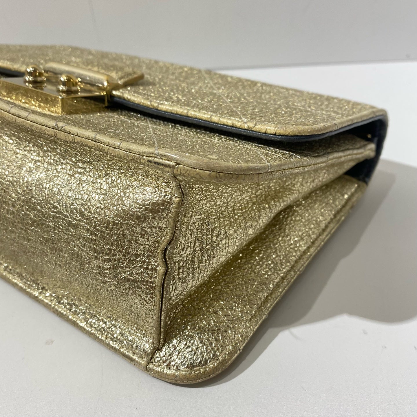 Dior - Miss Dior WOC (Wallet on Chain) - Metallic leather - Gold - (mini)