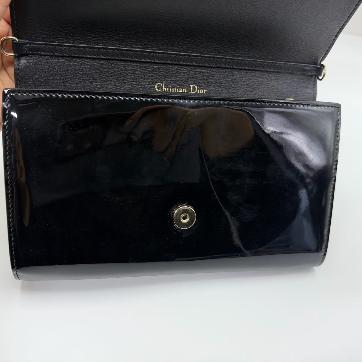 Dior - Montaigne WOC - Patent leather - Black