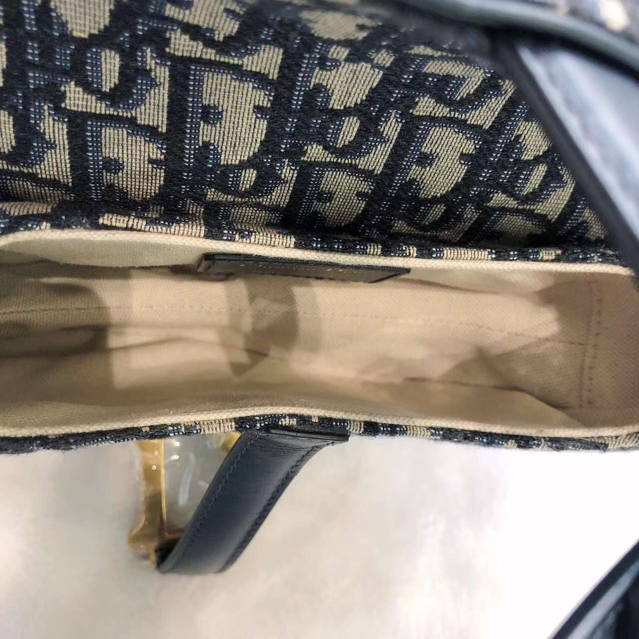 Dior - Oblique Saddle Bag - Cloth - Multicolour - (small)