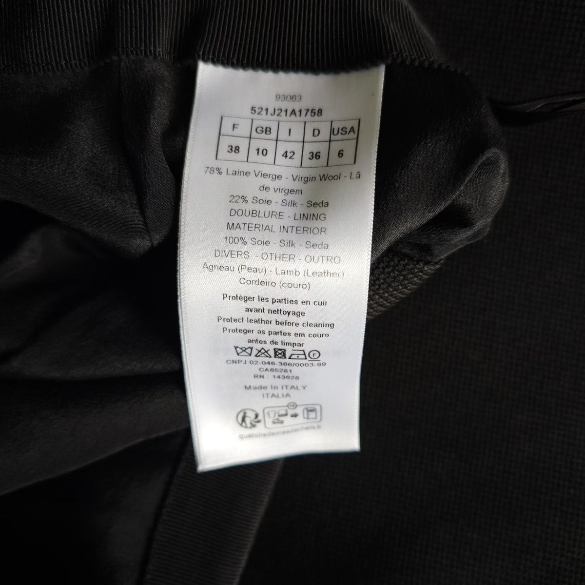 Dior - Other - Wool - Black - (38)