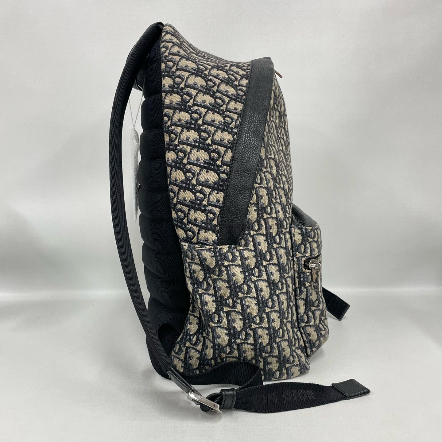Dior - Rider - Dior Oblique jacquard canvas with black leather trim - Blue and Black - (Large)
