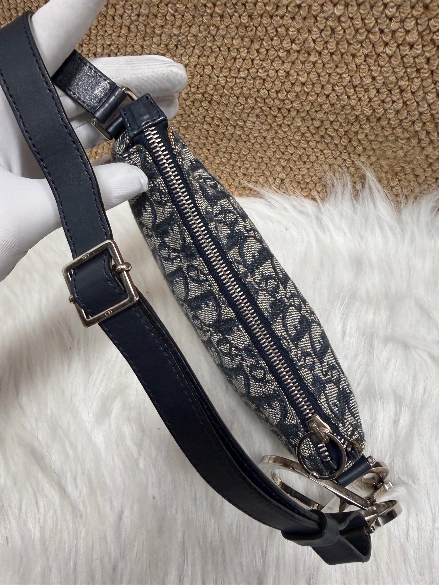 Dior - Saddle bag - Cloth - Blue - (mini)
