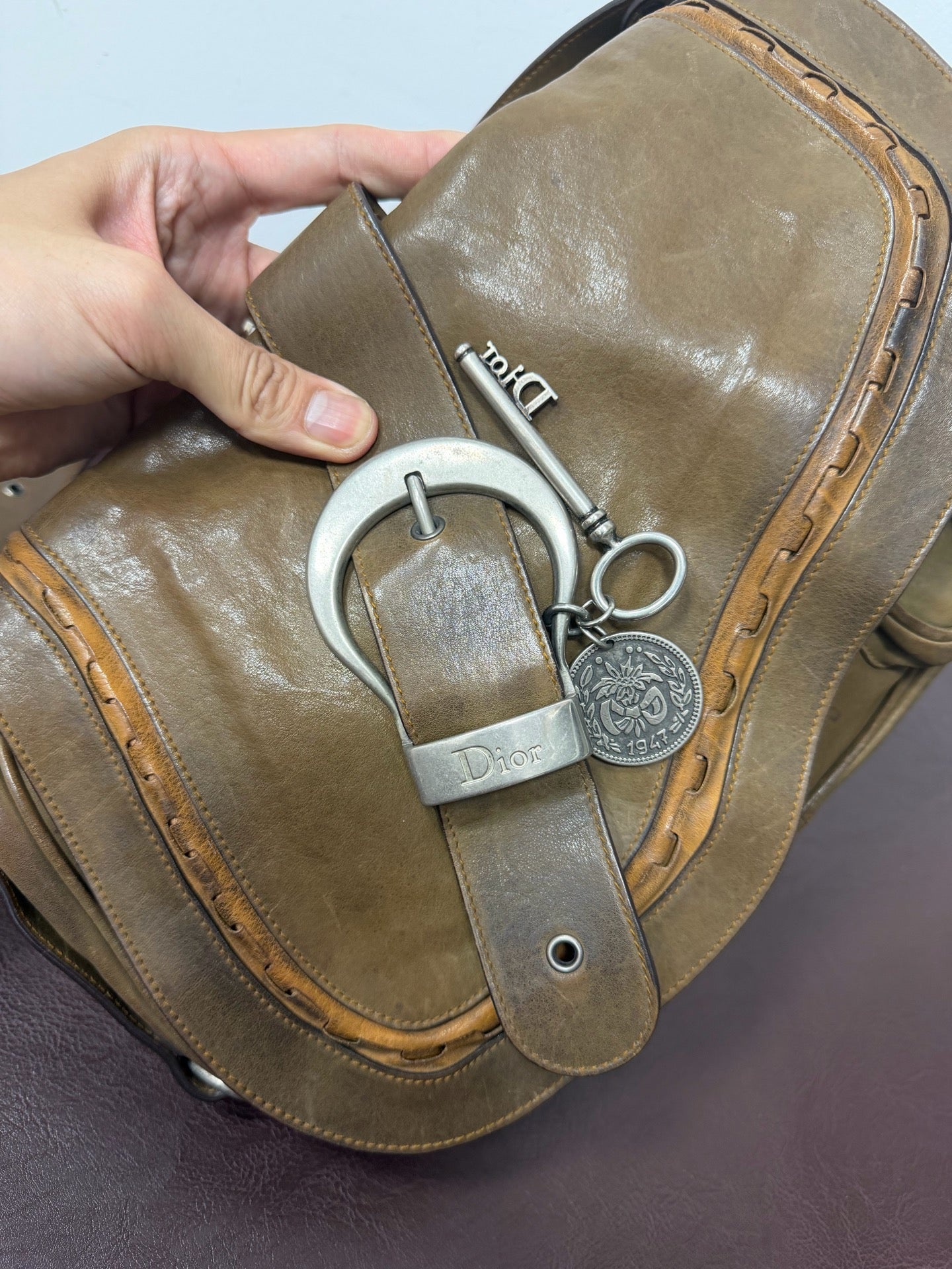 Dior - Saddle bag - Leather - Brown - (Medium)
