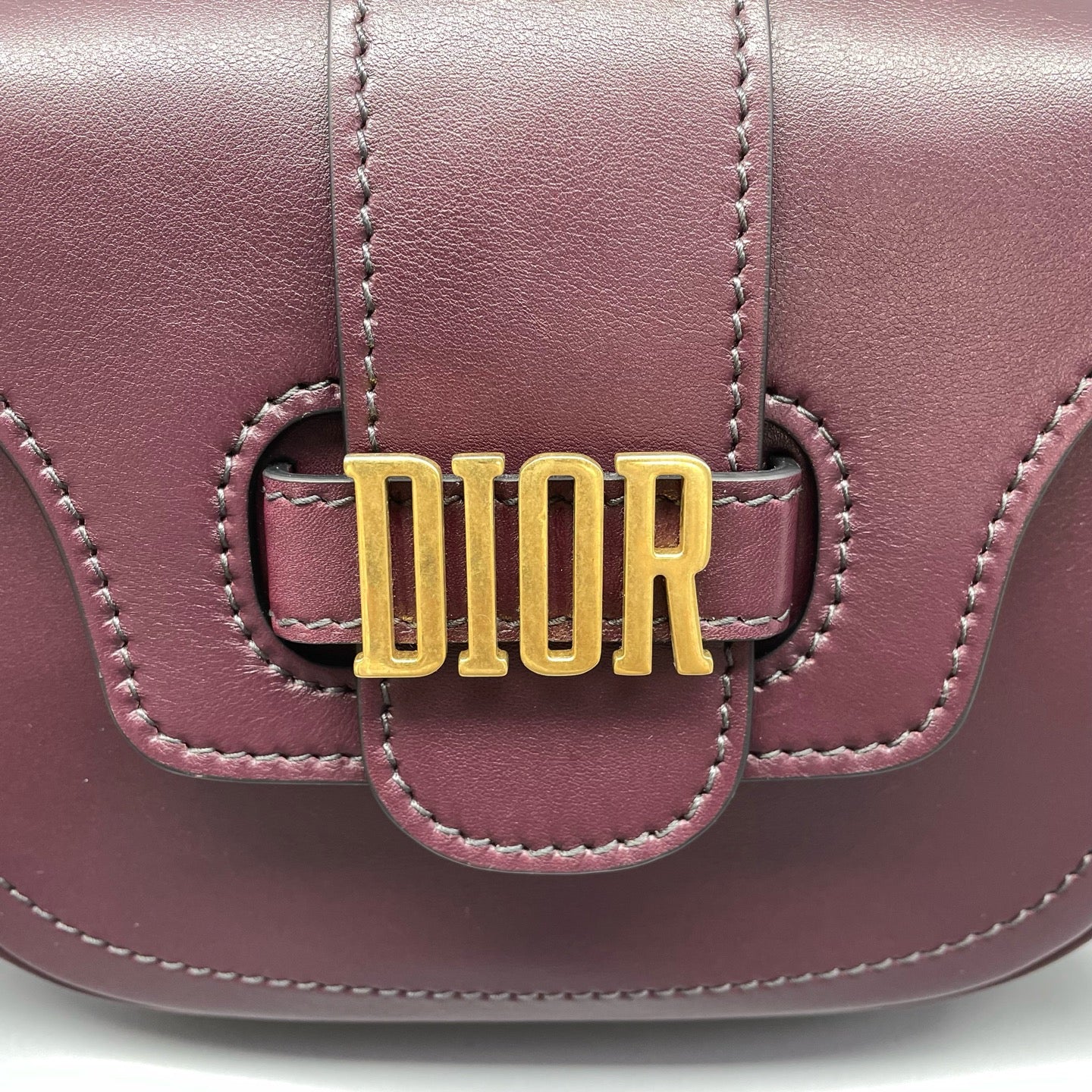 Dior - Saddle Bag - Leather - Burgundy - (Mini)