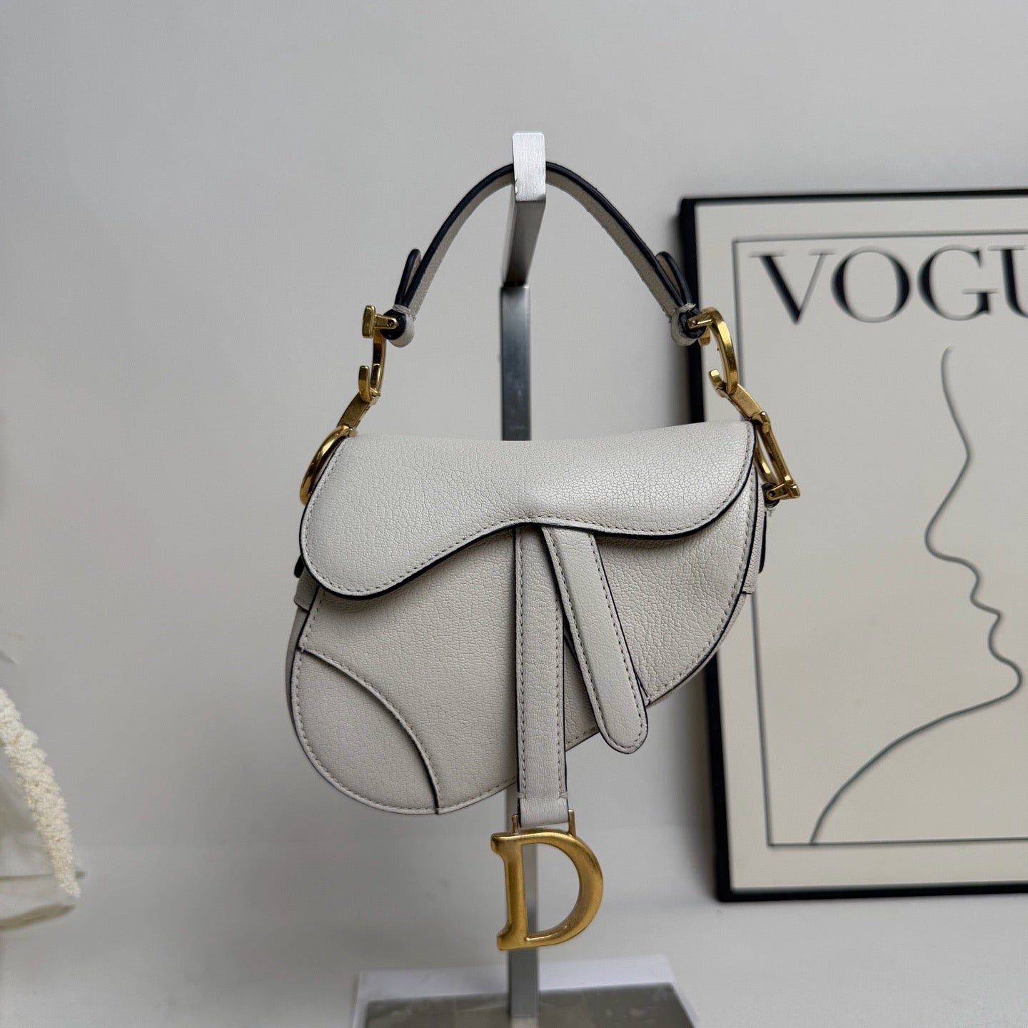 Dior - Saddle Bag - Leather - White - (mini)