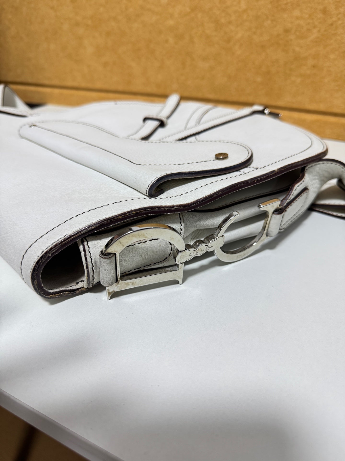 Dior - Saddle Bag - Leather - White - (Other)
