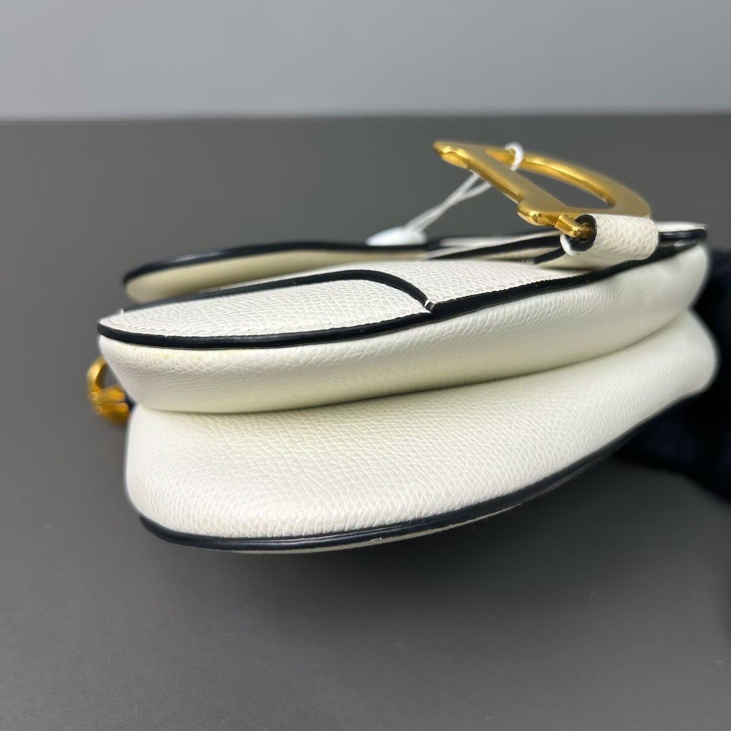 Dior - Saddle bag - Pebbled leather - White with Gold-Tone Hardware - (Small)