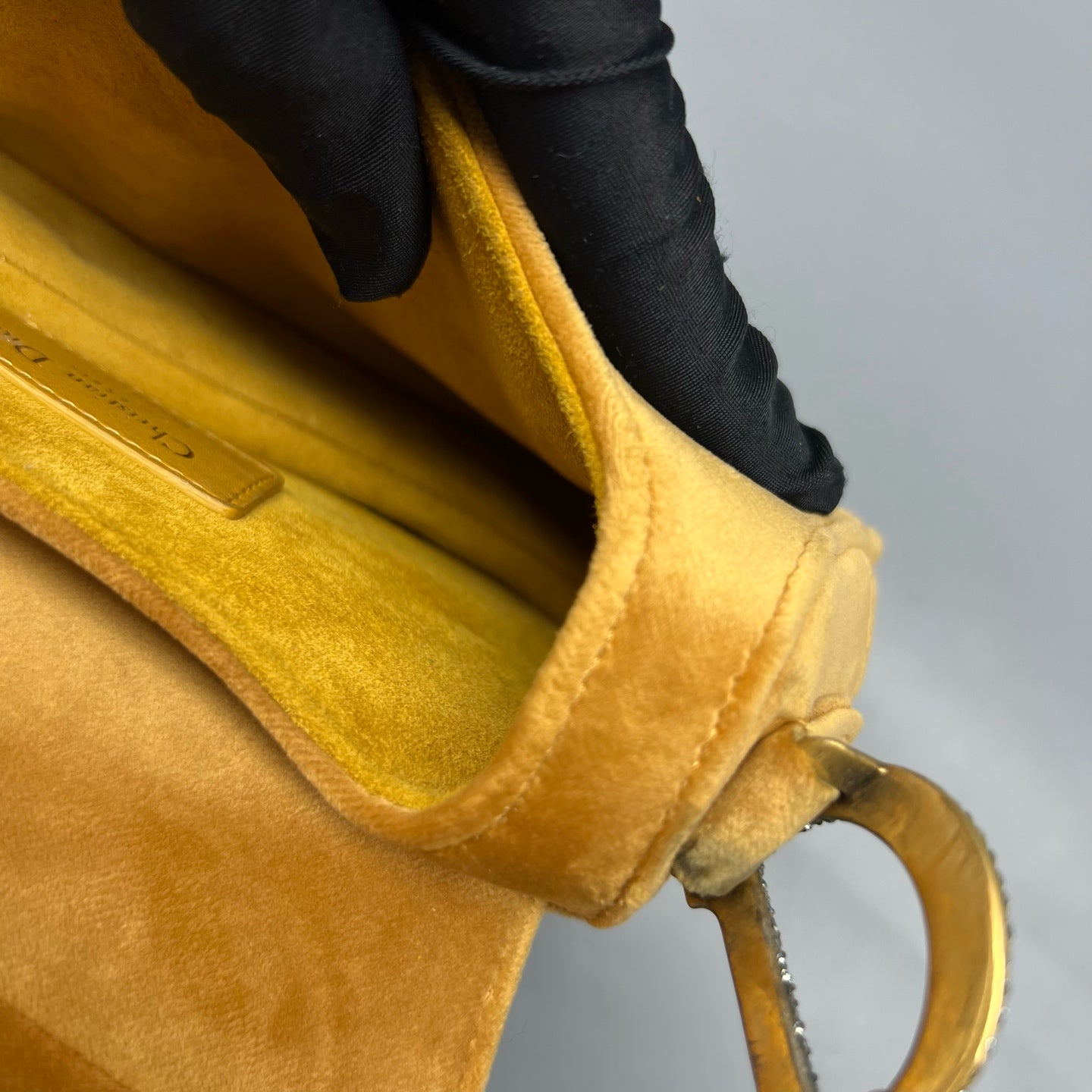 Dior - Saddle Bag - Velvet - Yellow - (small)