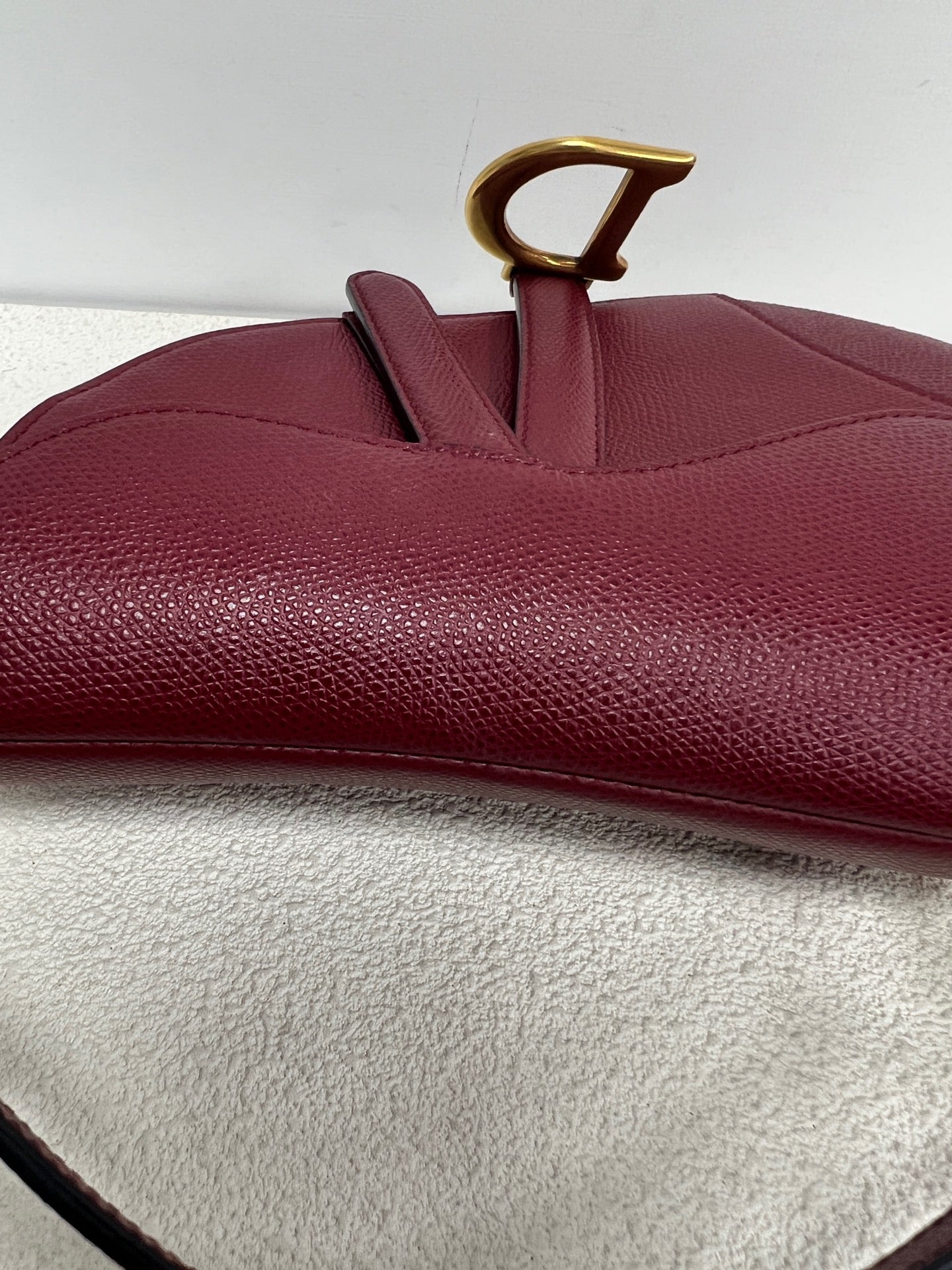 Dior - Saddle - Leather - Burgundy - (mini)
