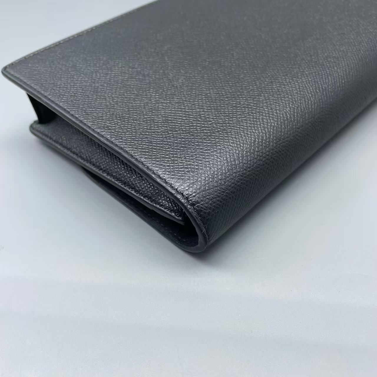 Dior - Saddle Wallet with Chain - Grained leather - Black - (small)