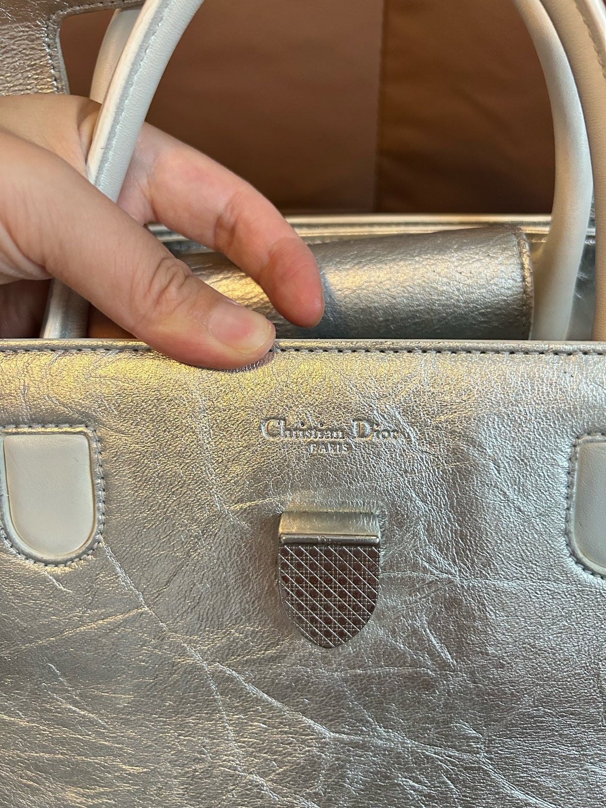 Dior - Shield Bag - Leather - Silver - (medium)