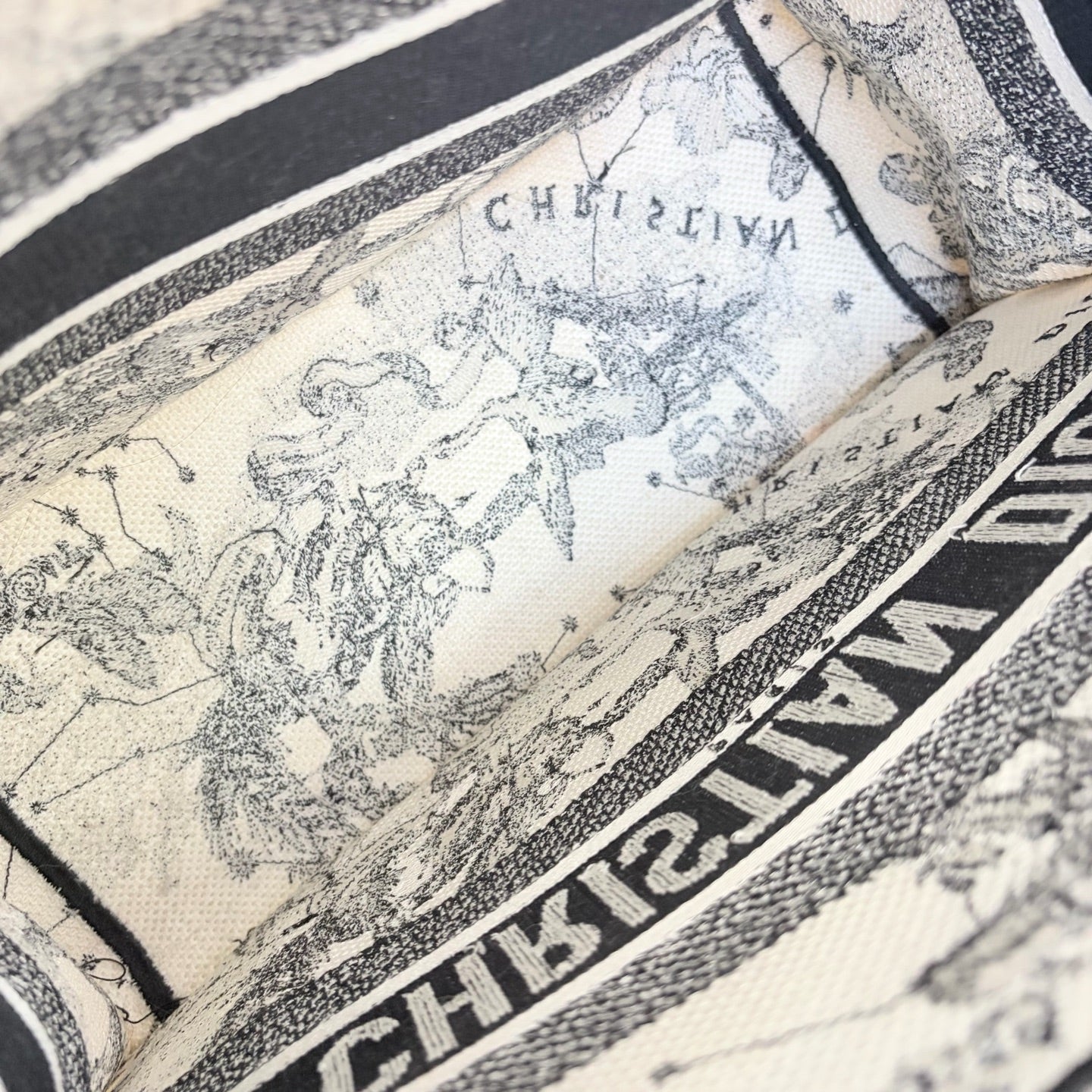 Dior - Zodiac Print Tote - Cloth - White - (Medium)