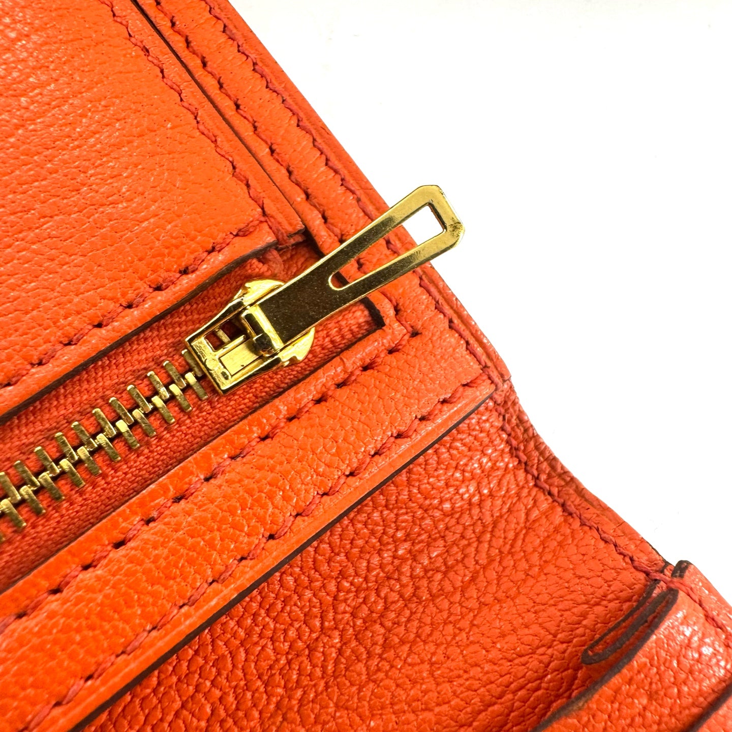Hermes Wallet Leather Orange JG010-004000328031 - view 8
