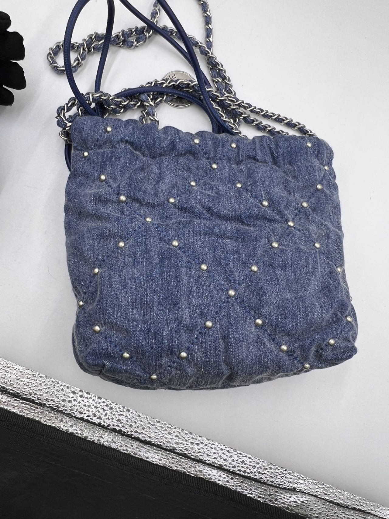 Chanel - Chanel 22 Mini Bag Pearl Denim - Denim - Jeans - Blue - (mini)