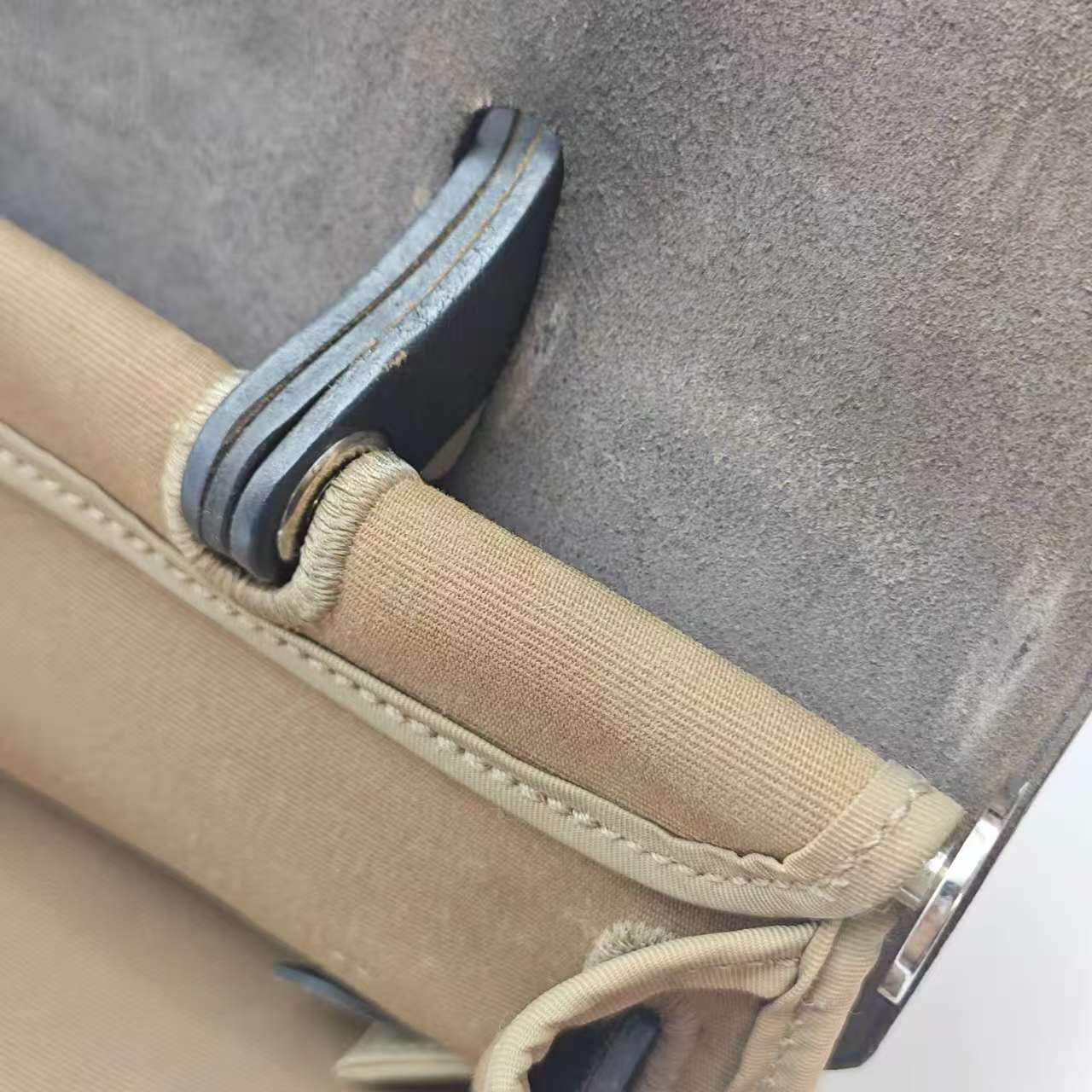 Hermès - Herbag 31 - Cotton canvas and leather - Blue and Brown - (medium)