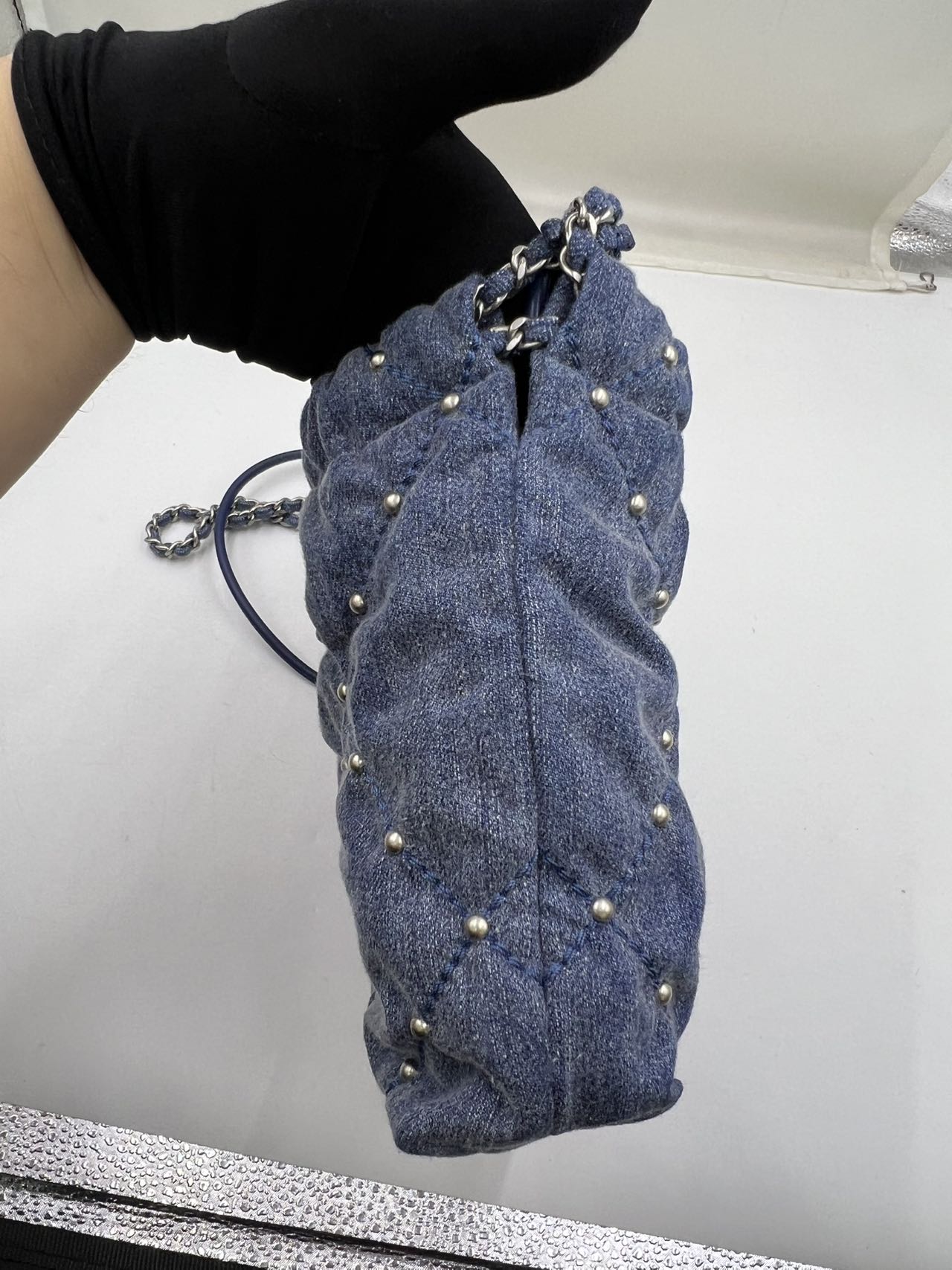 Chanel - Chanel 22 Mini Bag Pearl Denim - Denim - Jeans - Blue - (mini)