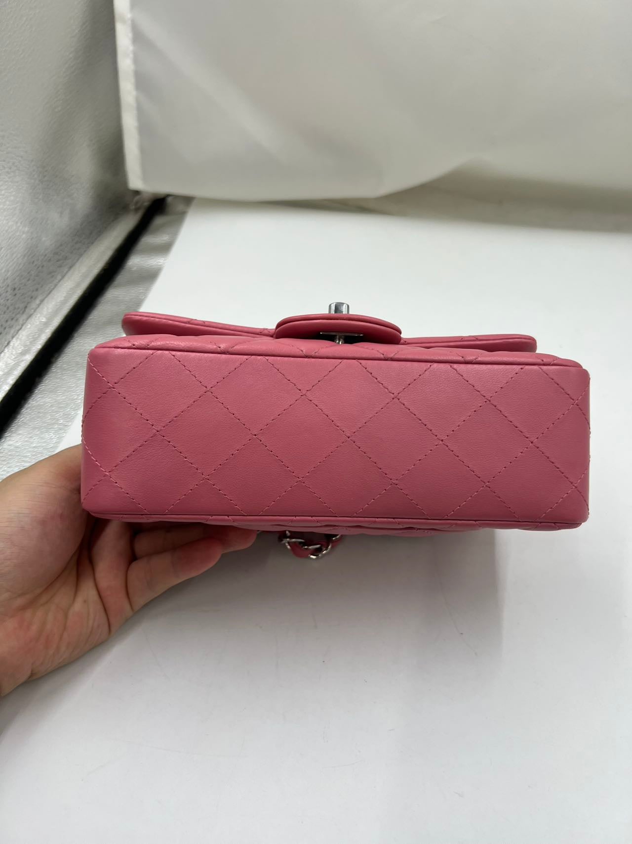 Chanel - Classic Flap (Rectangular Mini) - Lambskin leather - Pink - (mini)