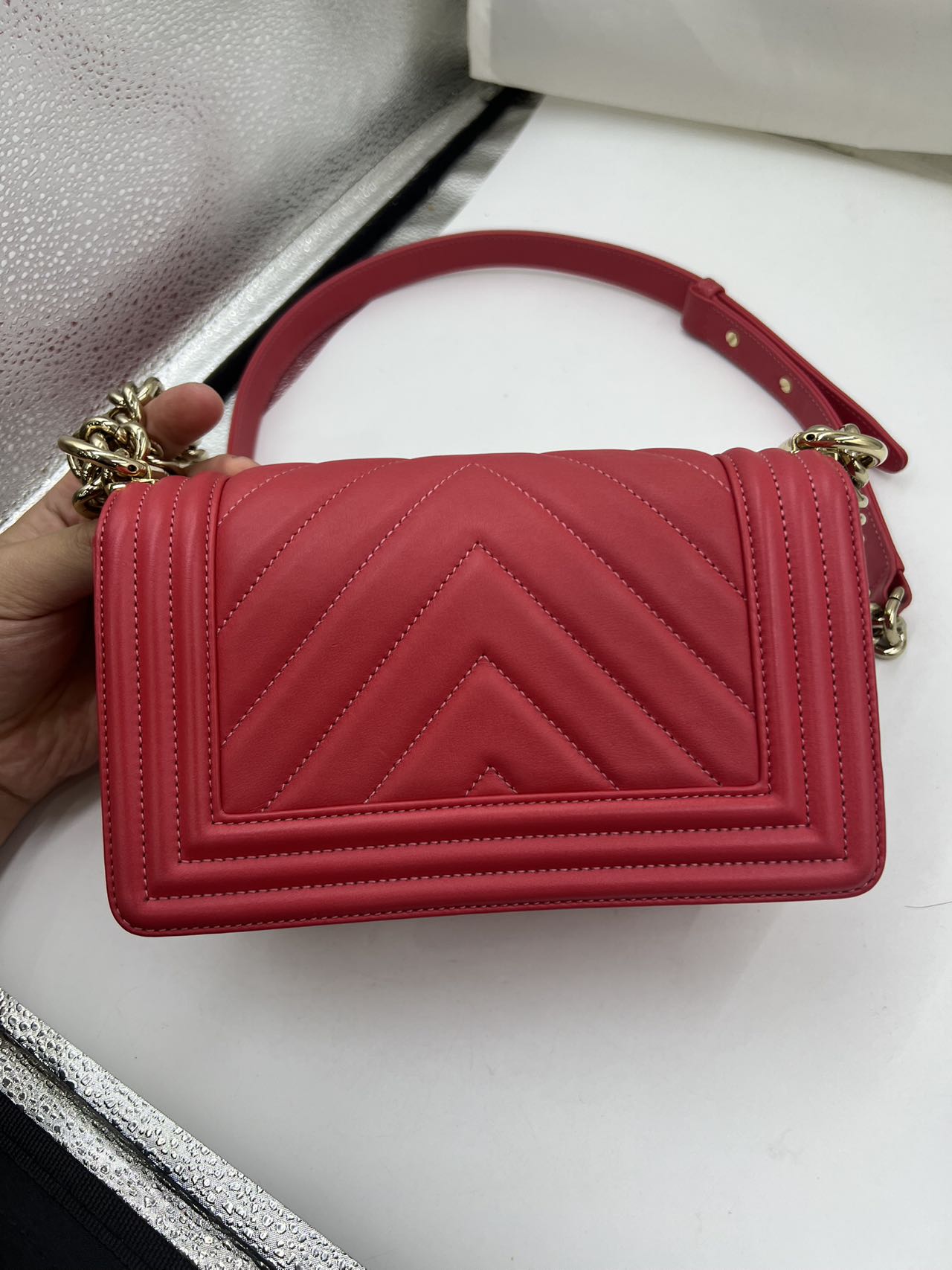Chanel - Boy Chanel Flap Bag - Leather - Red - (Small)