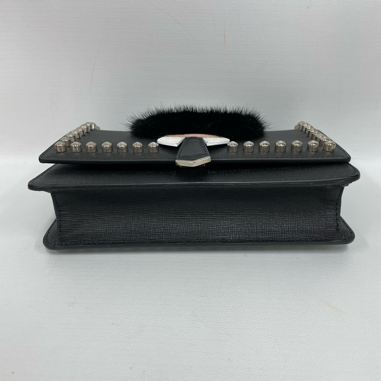 Fendi - Karl Lagerfeld WOC - Textured leather, fur - Black - (mini)