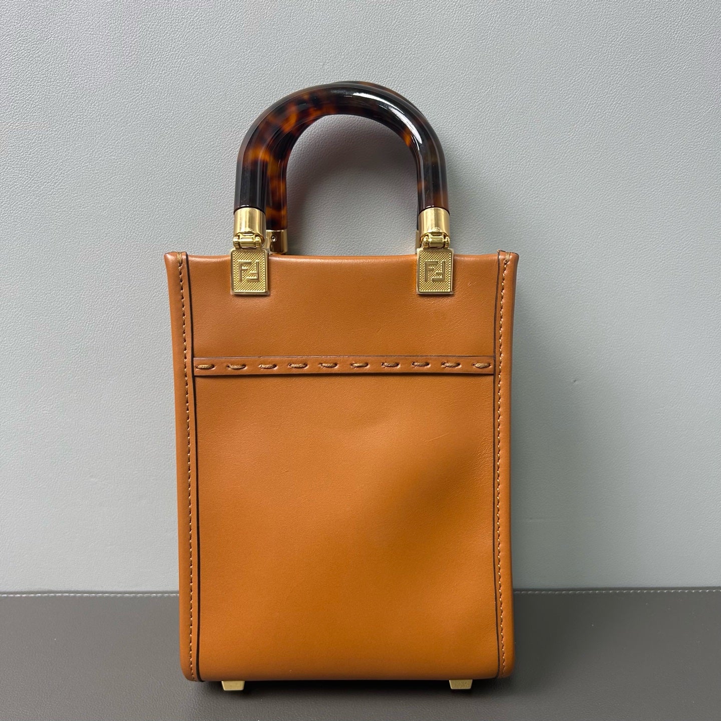 Fendi - Mini Sunshine Tote - Leather - Brown - (mini)