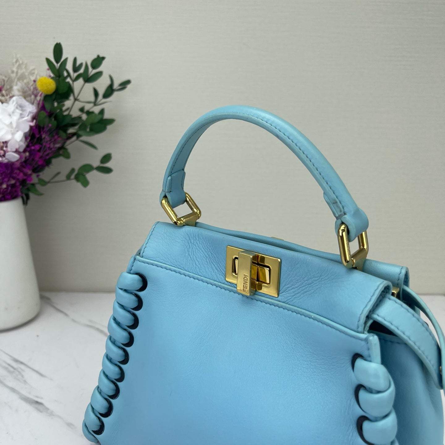 Fendi - Peekaboo - Leather - Blue - (small)