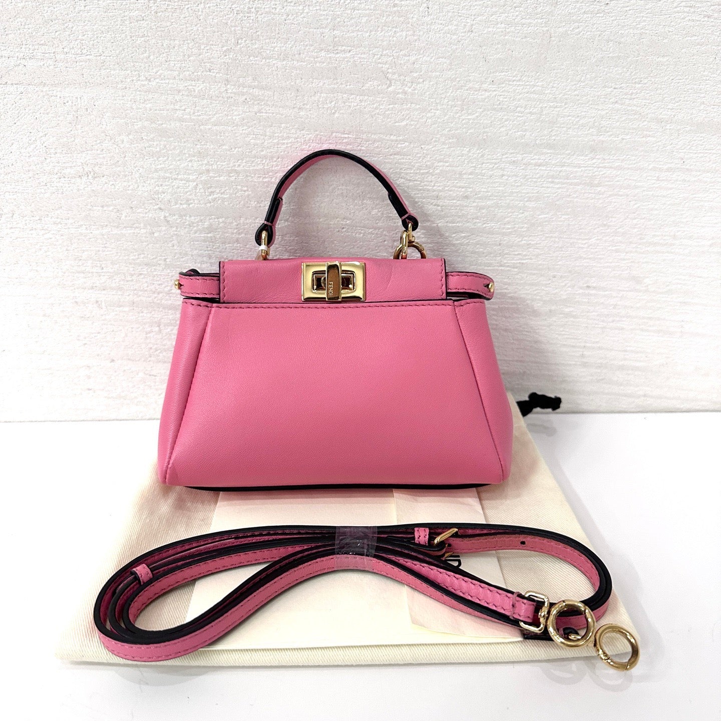 Fendi - Peekaboo - Leather - Pink - (mini)