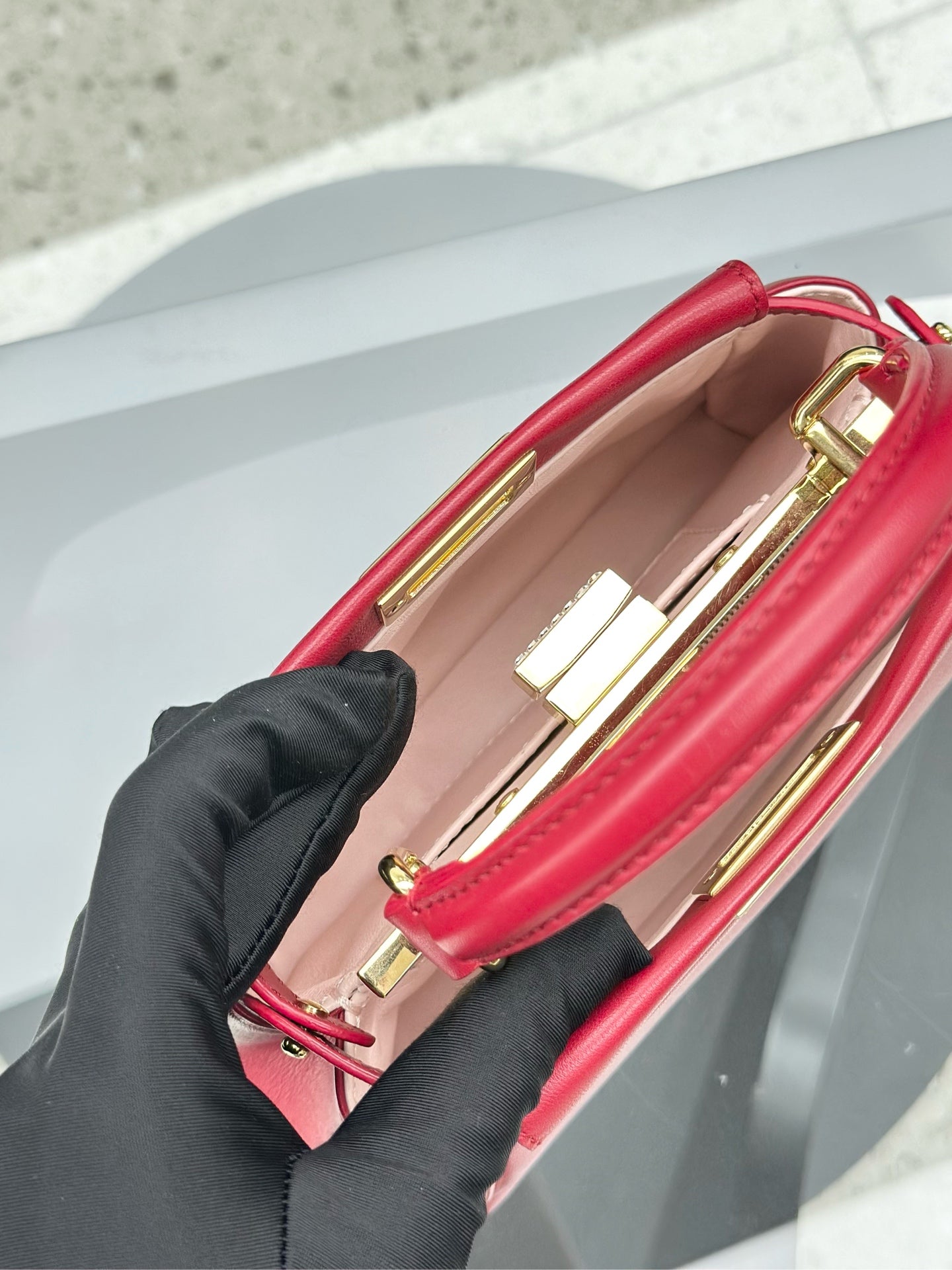 Fendi - Peekaboo - Leather - Red - (mini)