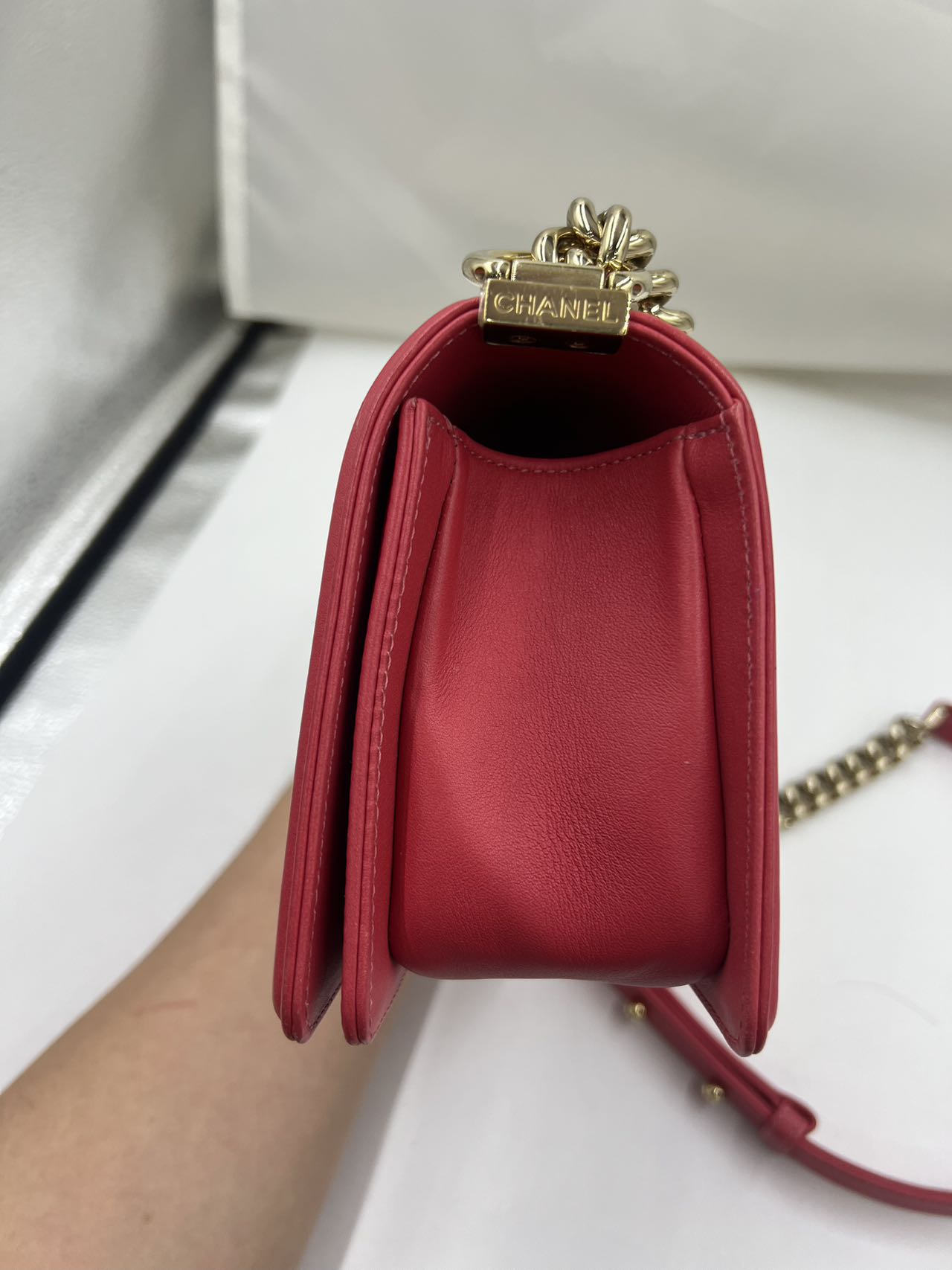 Chanel - Boy Chanel Flap Bag - Leather - Red - (Small)