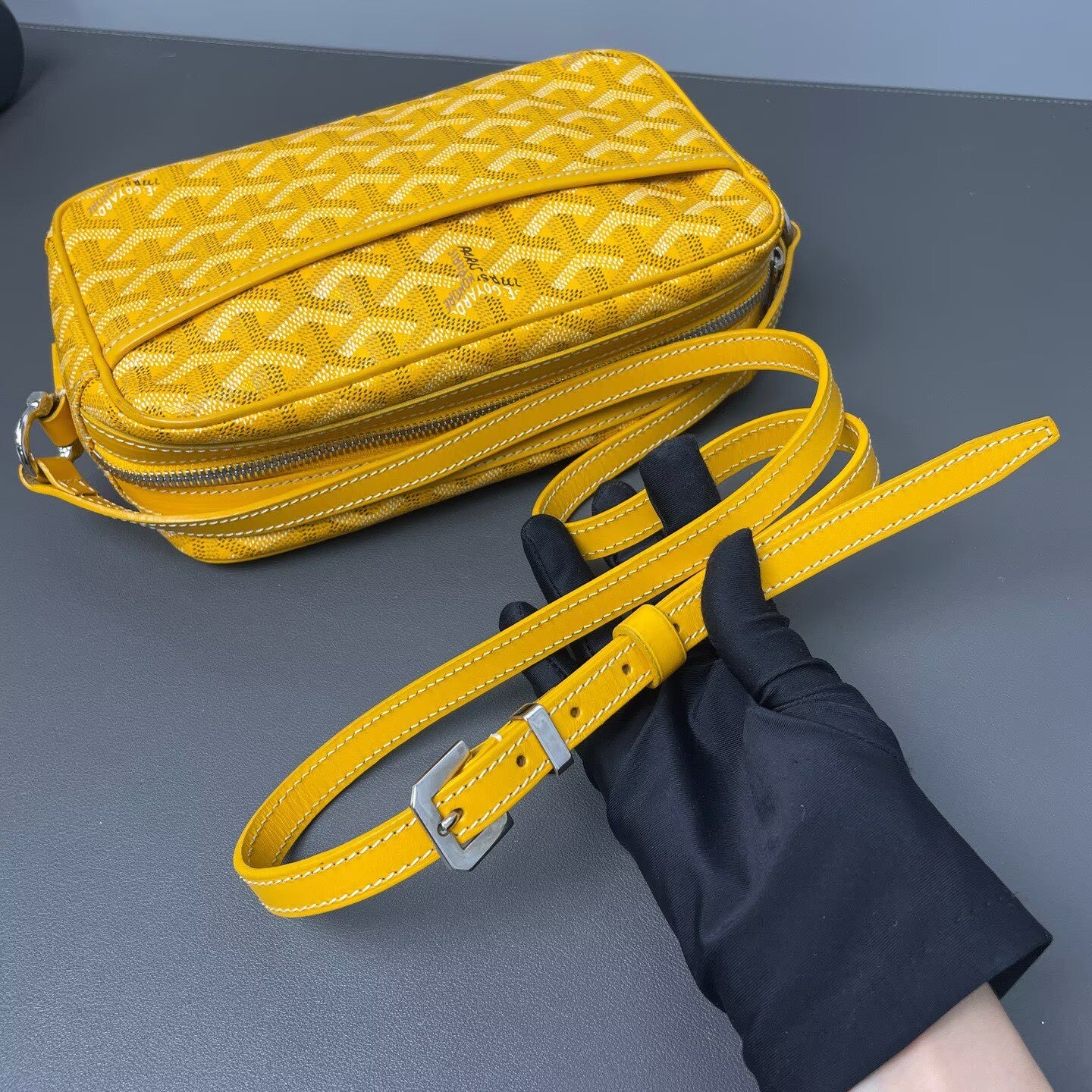 Goyard - Cap-Vert - Goyardine canvas with leather trim - Yellow - (Small)