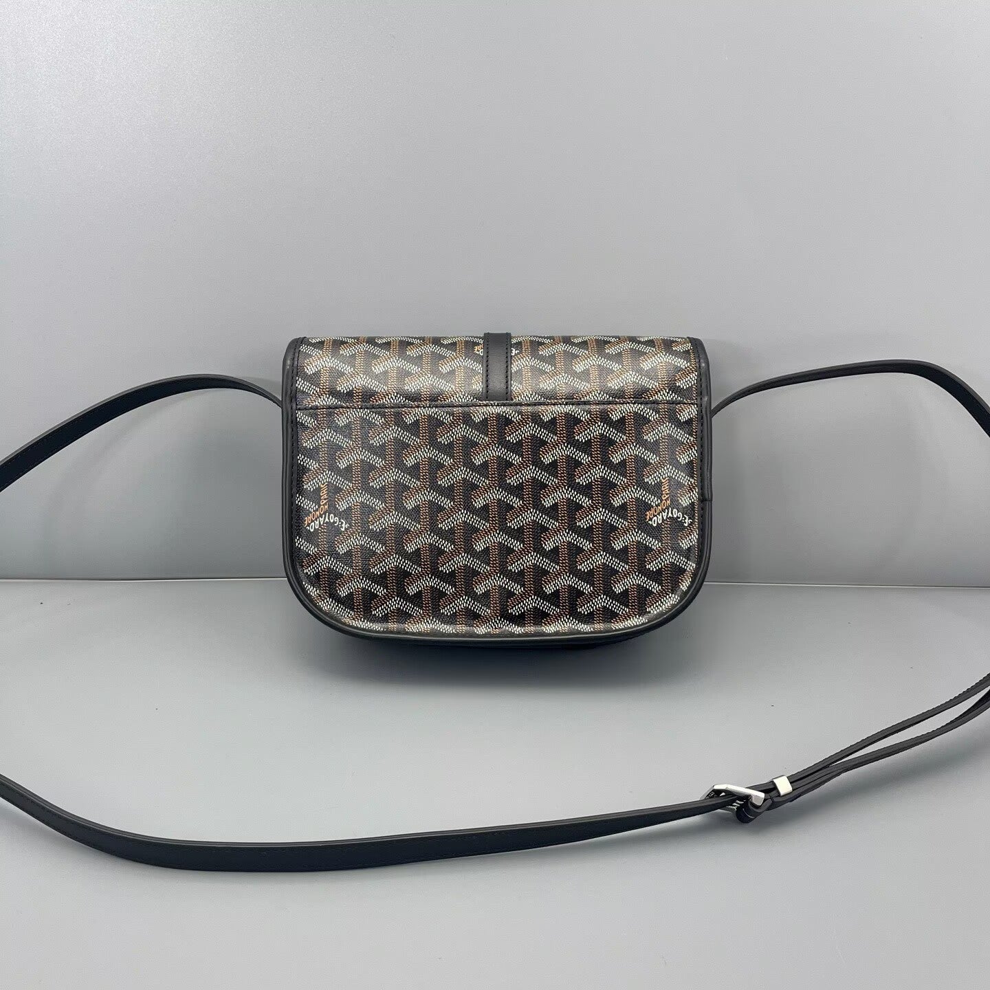 Goyard - Messenger Bag - Goyardine canvas and leather trim - Black and Brown - (small)