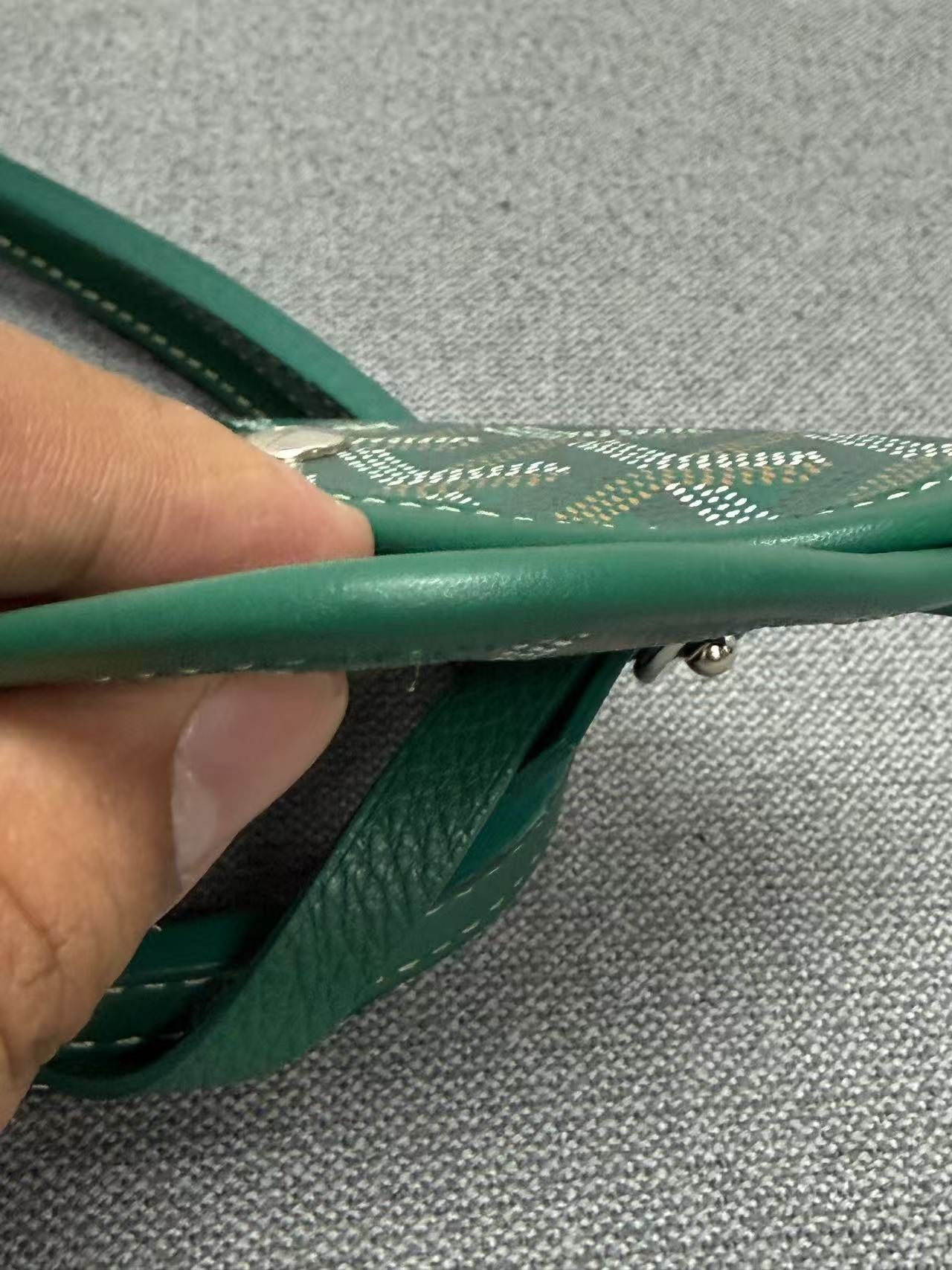 Goyard - Mini Tote - Goyardine canvas with leather trim - Green - (mini)